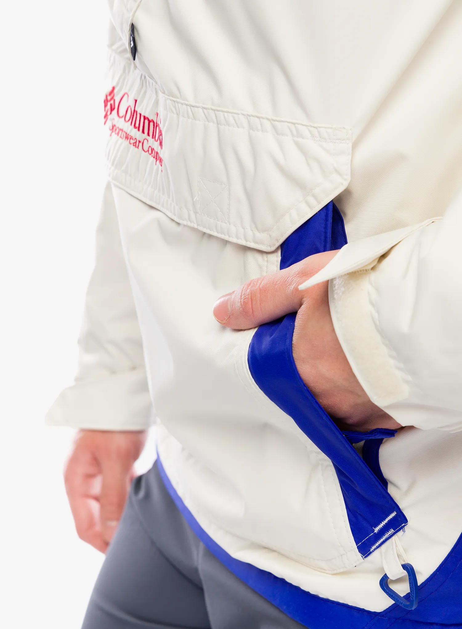 Zateplená bunda Columbia Challenger II Insulated Pullover - chalk/clematis blue