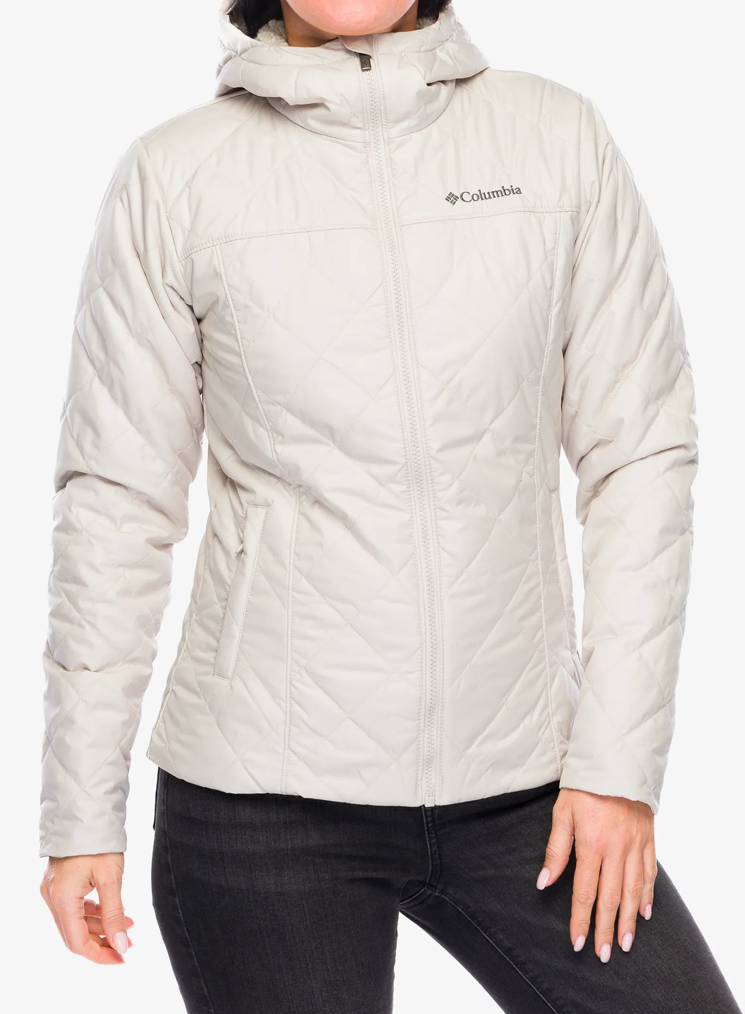 Zateplená bunda dámská Columbia Copper Crest II Hooded Jacket - dark stone