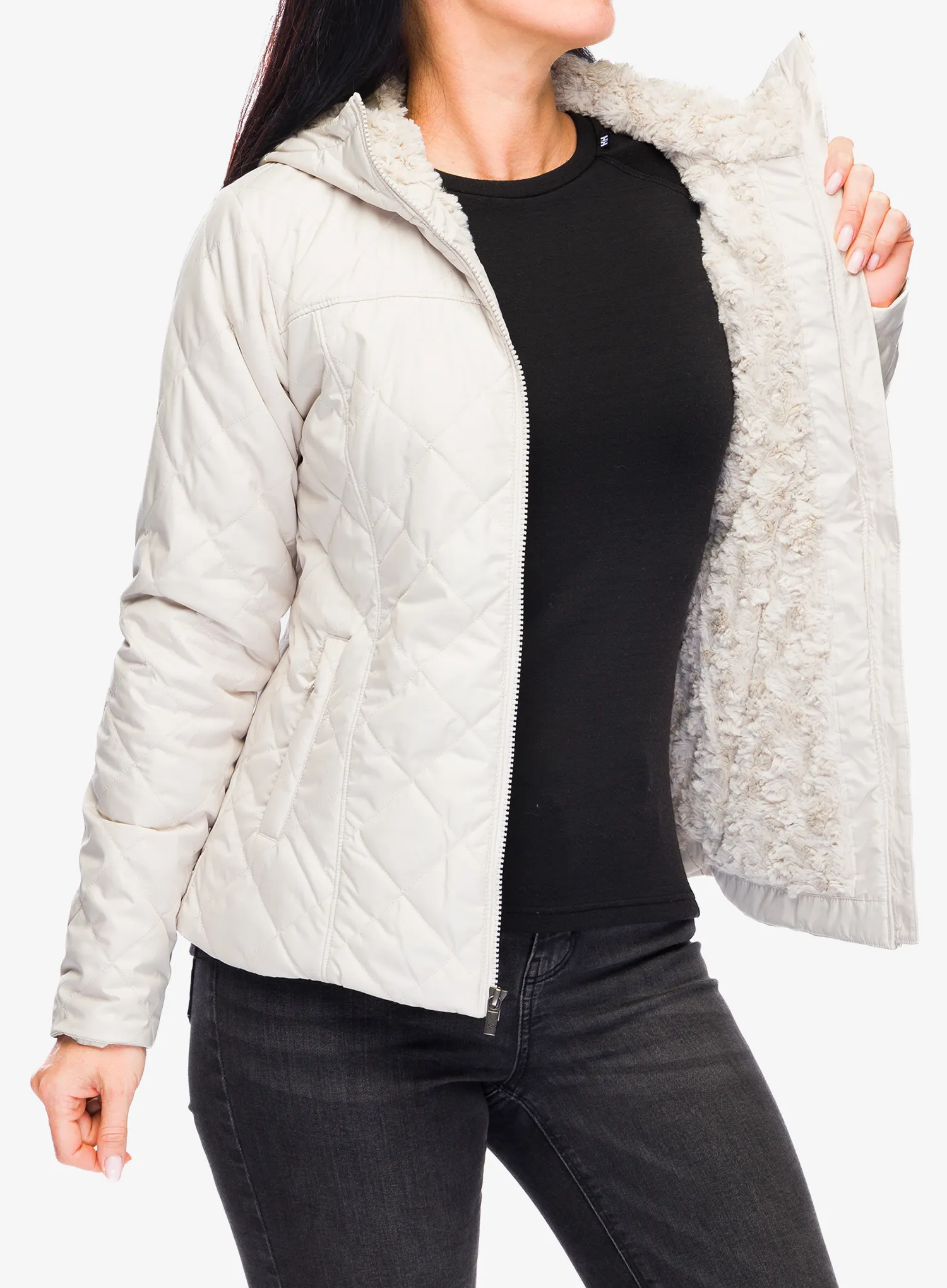 Zateplená bunda dámská Columbia Copper Crest II Hooded Jacket - dark stone