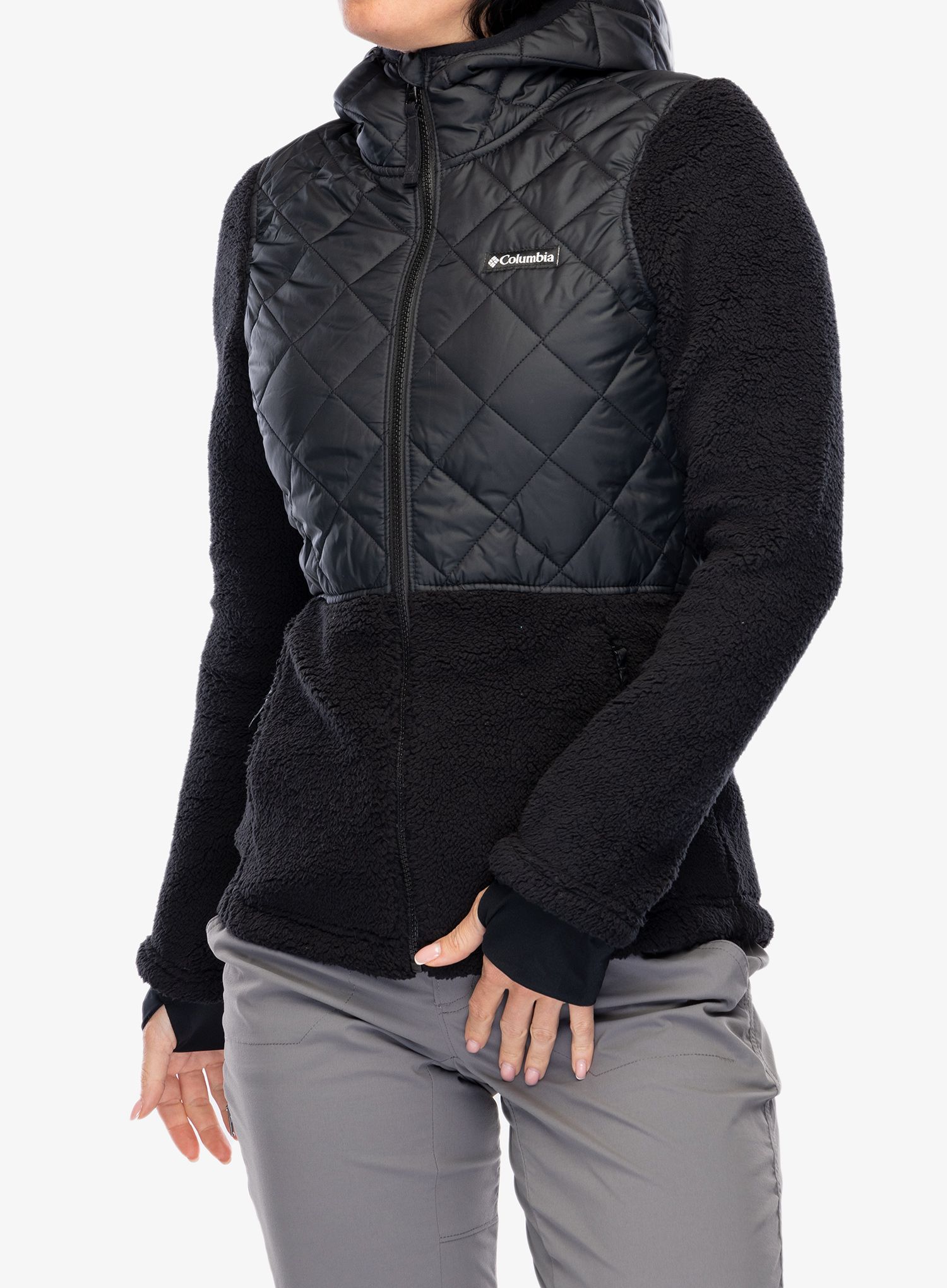 Hybridní bunda Columbia Crested Peak Full Zip - black