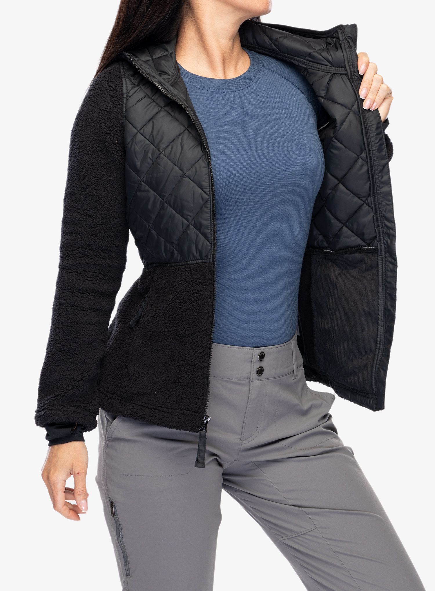 Hybridní bunda Columbia Crested Peak Full Zip - black