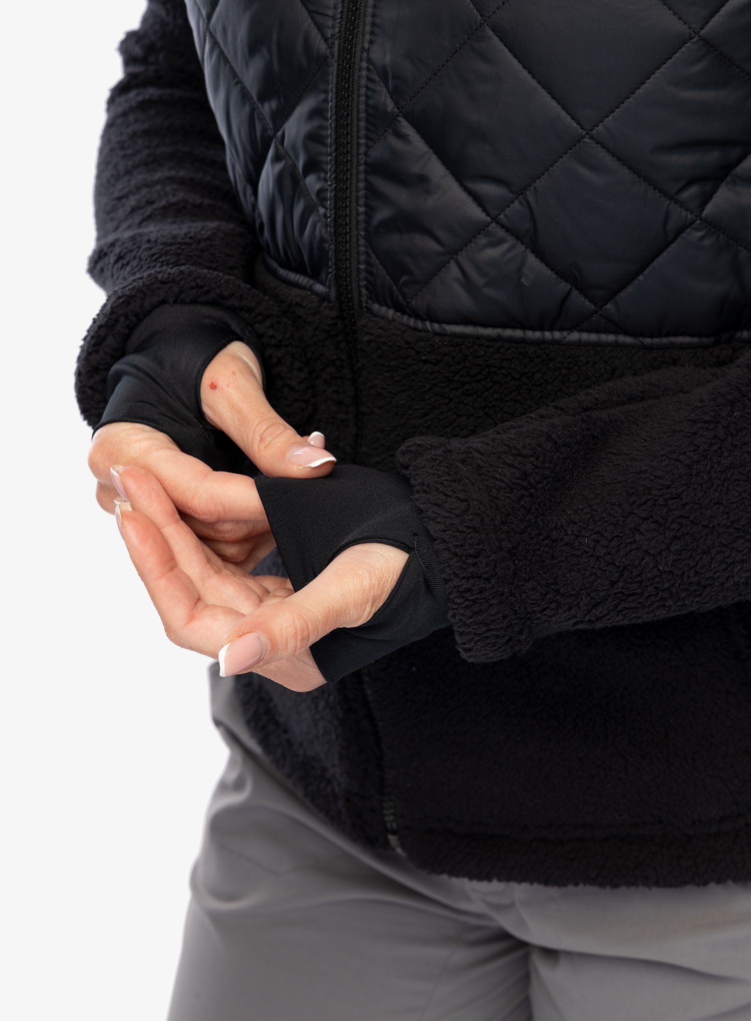 Hybridní bunda Columbia Crested Peak Full Zip - black