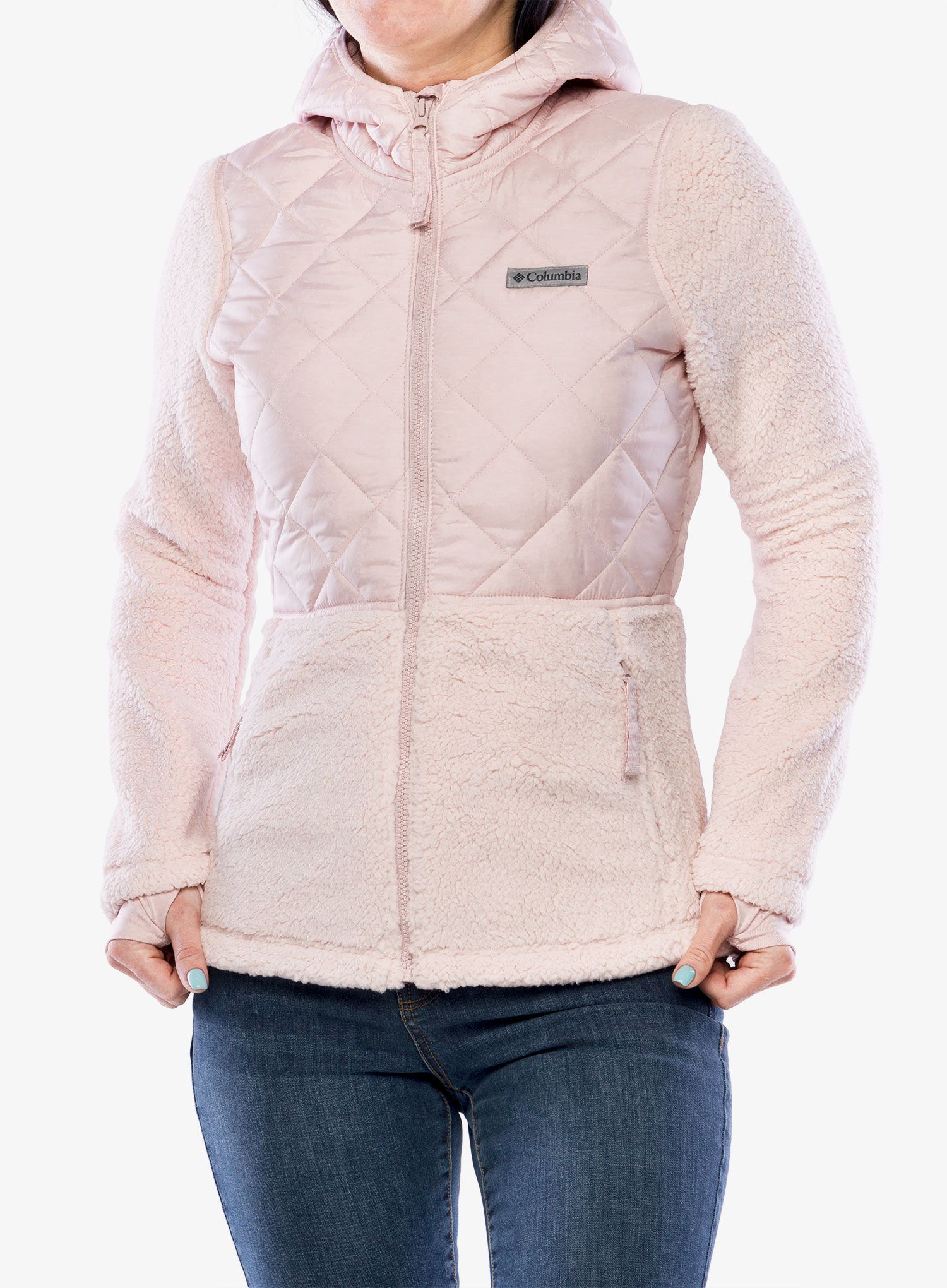 Dámská bunda Columbia Crested Peak Full Zip - dusty pink