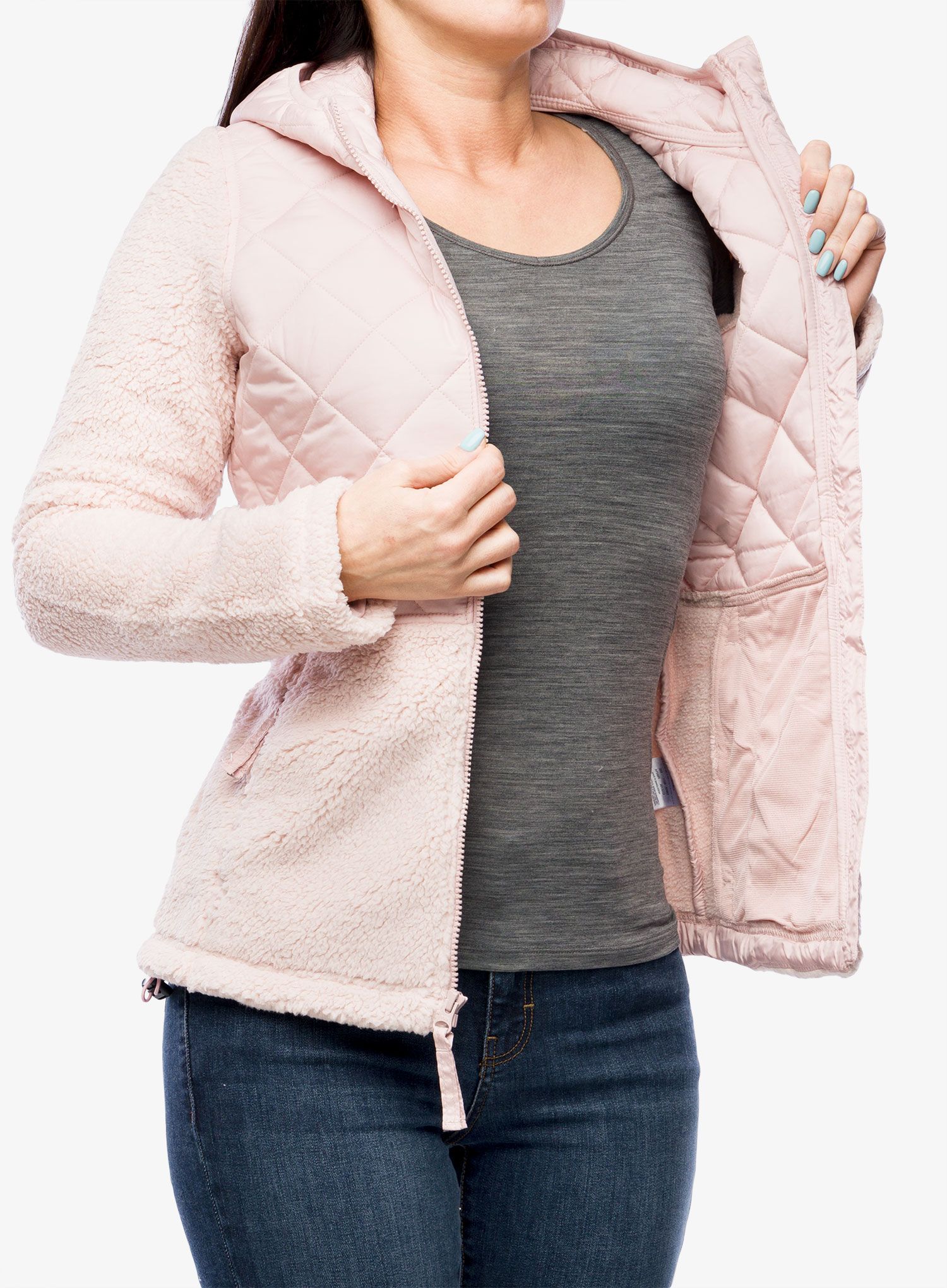 Dámská bunda Columbia Crested Peak Full Zip - dusty pink