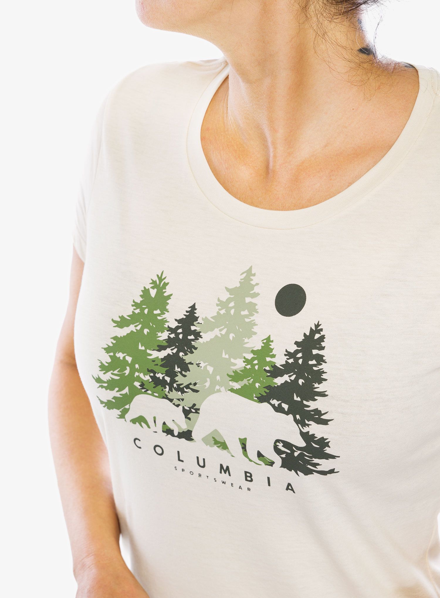 Dámské tričko s potiskem Columbia Daisy Days S/S Graphic Tee - chalk/treehome