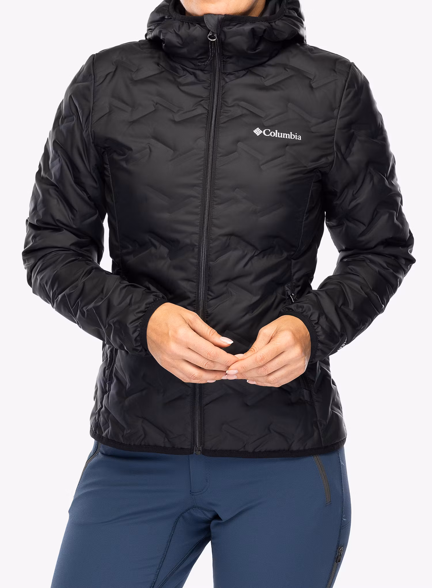 Dámská péřová bunda Columbia Delta Ridge II Down Hooded Jacket - black