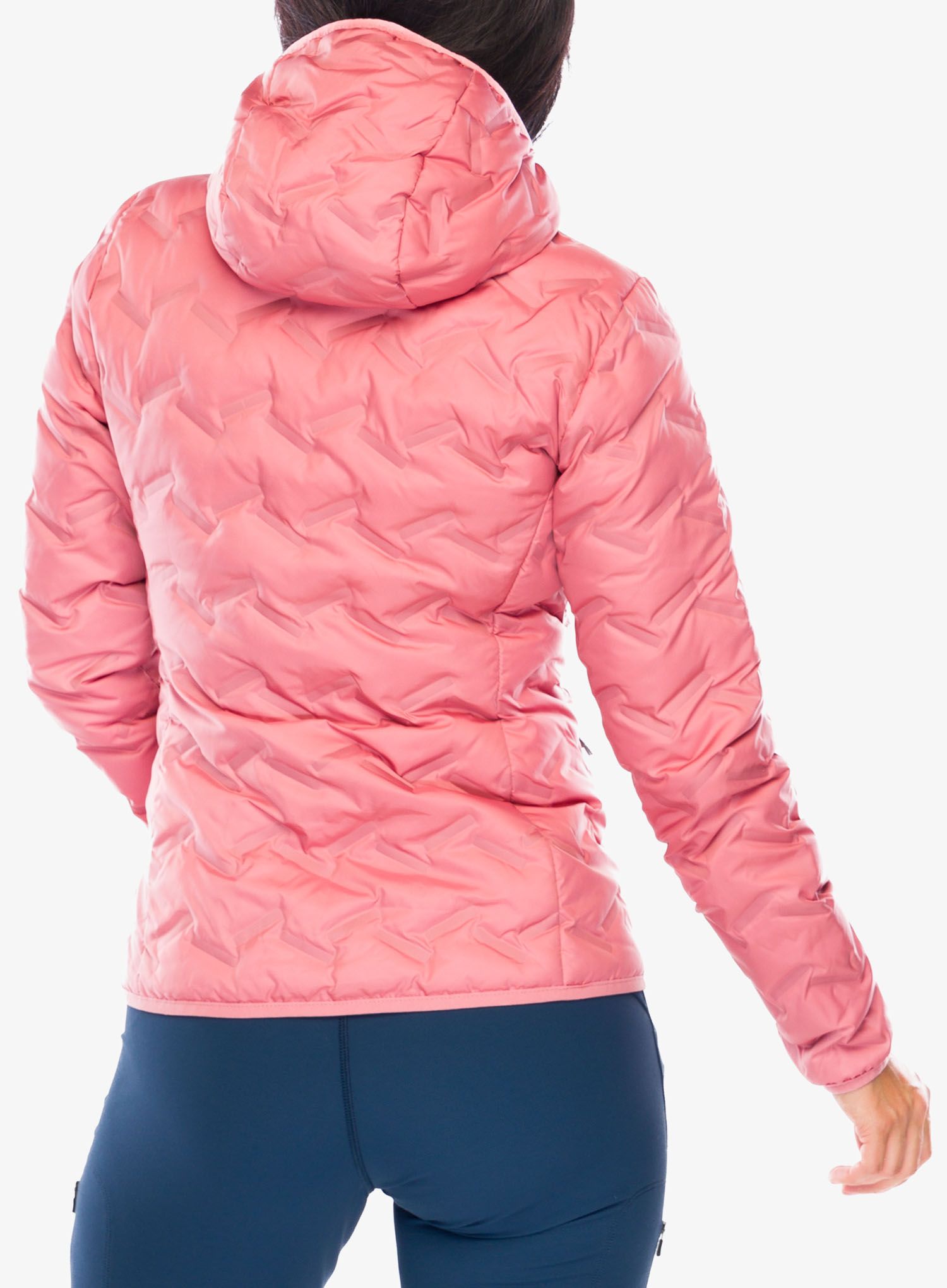 Dámská péřová bunda Columbia Delta Ridge II Down Hooded Jacket - pink agave