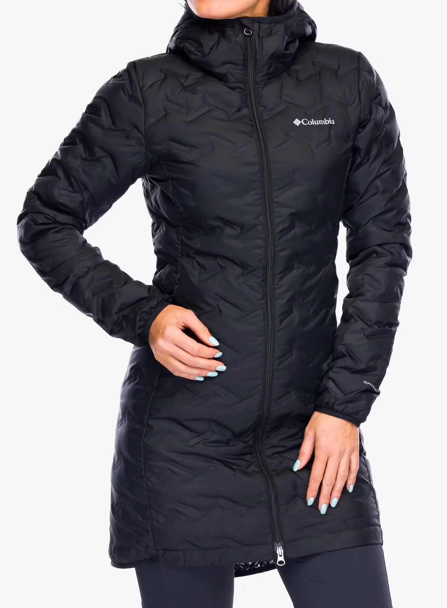 Dámský péřový kabát Columbia Delta Ridge II Long Down Jacket - black