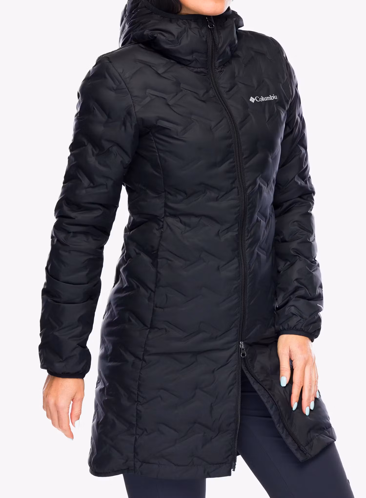 Dámský péřový kabát Columbia Delta Ridge II Long Down Jacket - black