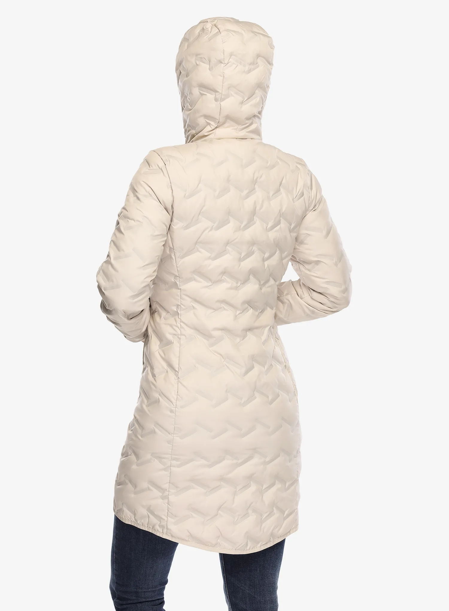 Dámský péřový kabát Columbia Delta Ridge II Long Down Jacket - dark stone