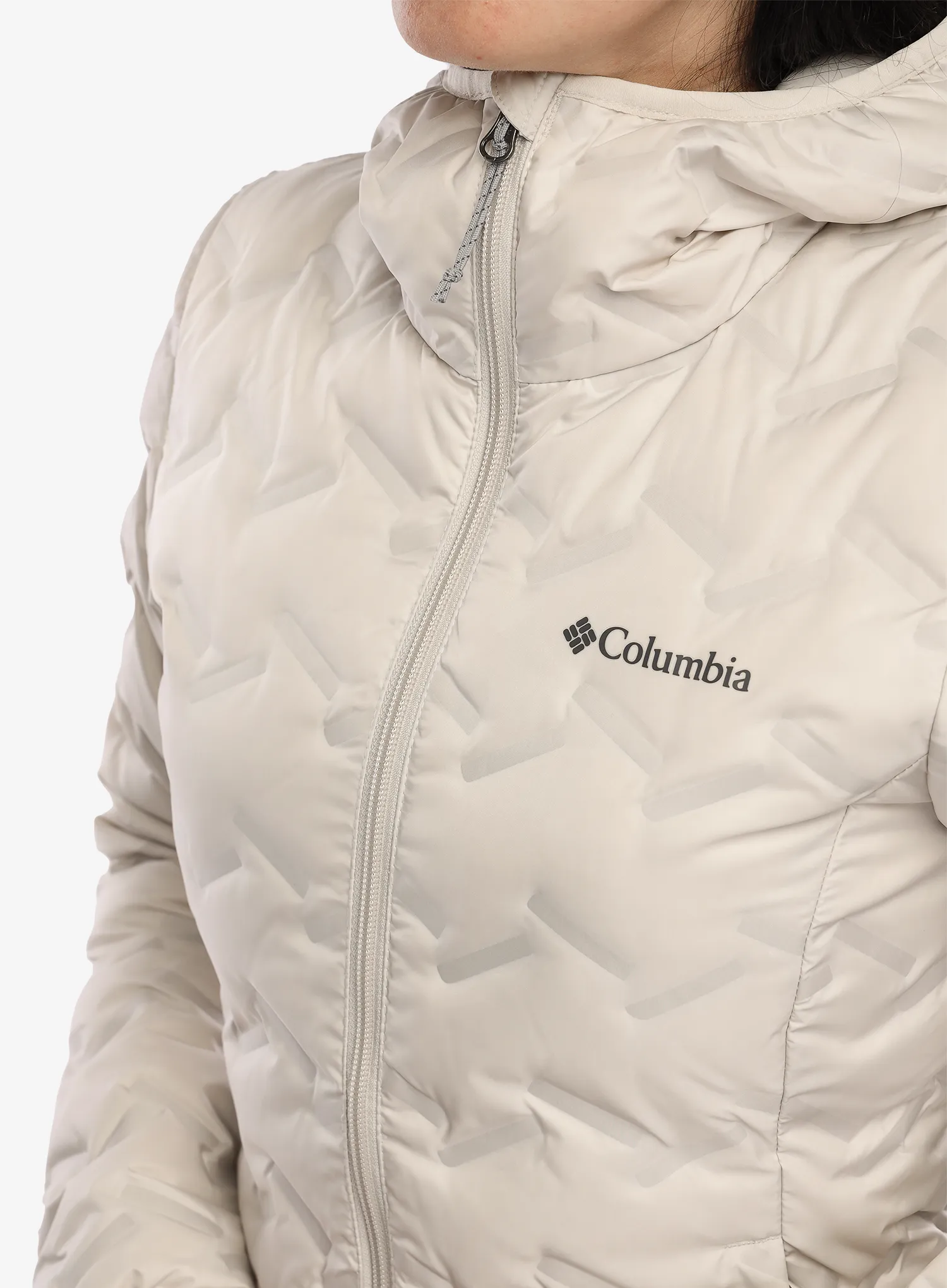 Dámský péřový kabát Columbia Delta Ridge II Long Down Jacket - dark stone