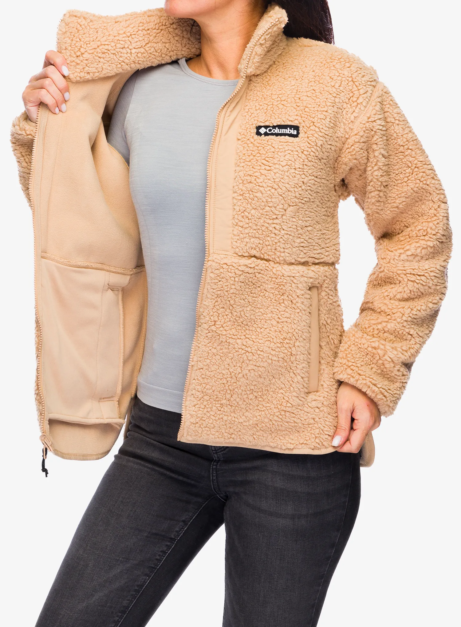 Bunda 3v1 dámská Columbia Drop Ridge II Interchange Jacket - camel brown