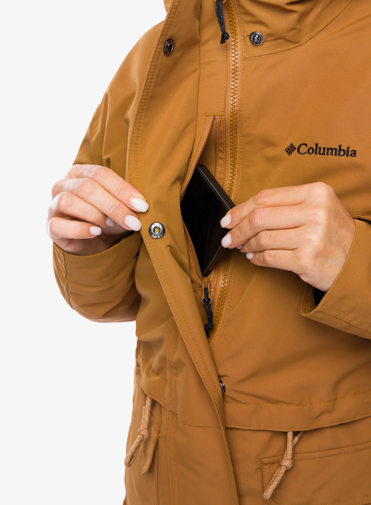 Bunda 3v1 dámská Columbia Drop Ridge II Interchange Jacket - camel brown