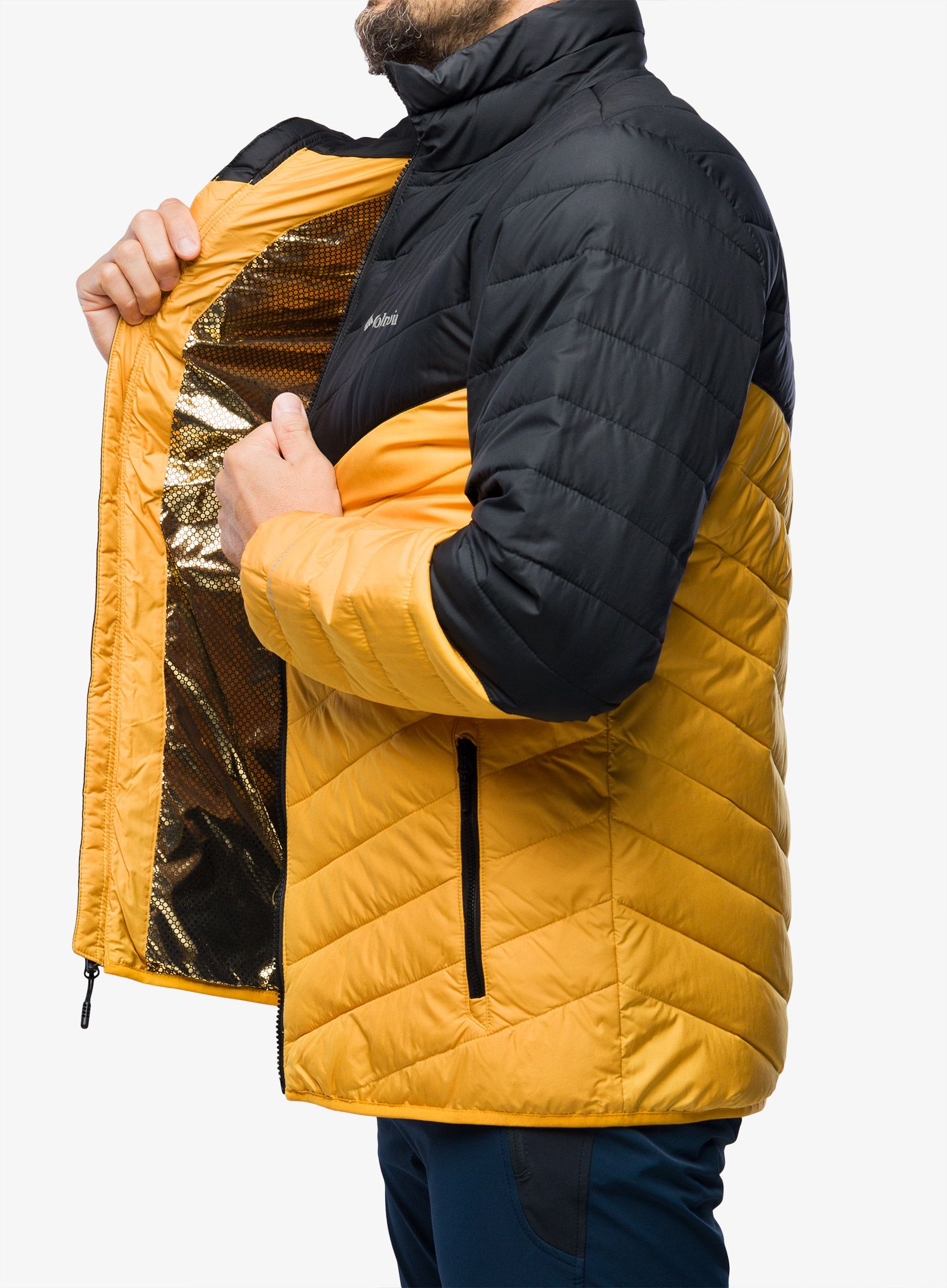 Zateplená bunda Columbia Eddie Gorge Jacket - raw honey/black