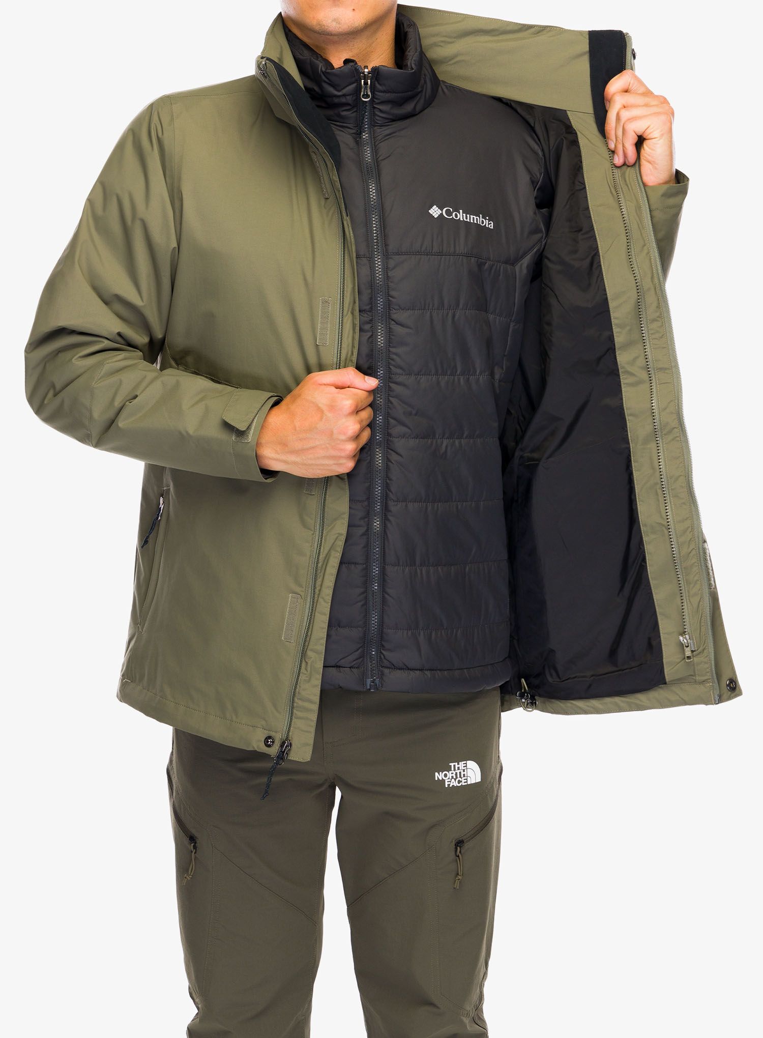 Bunda 3v1 Columbia Element Blocker III Interchange Jacket - stone green