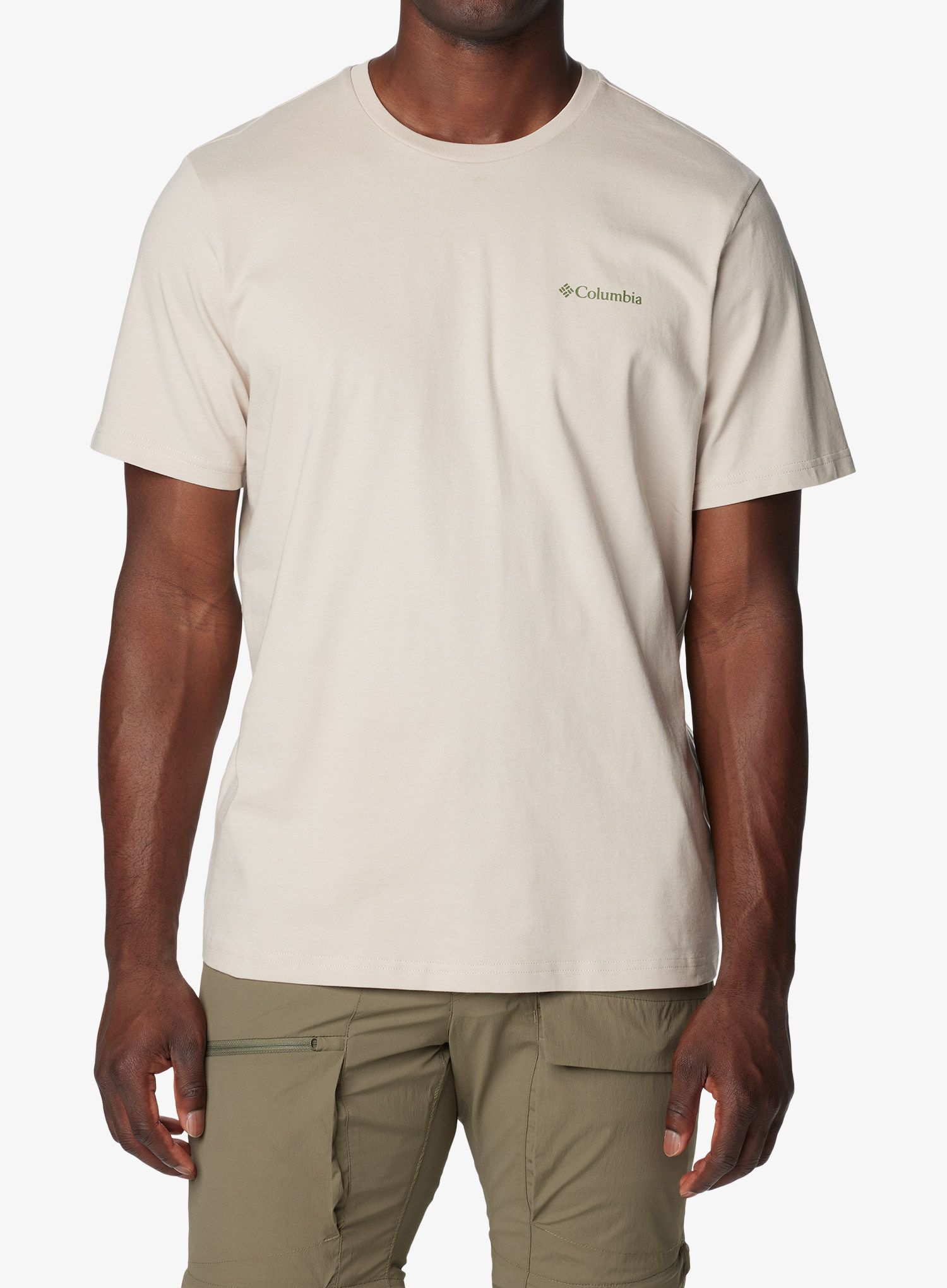 Bavlněné tričko Columbia Explorers Canyon Back S/S Tee - dark stone/bearly tribe