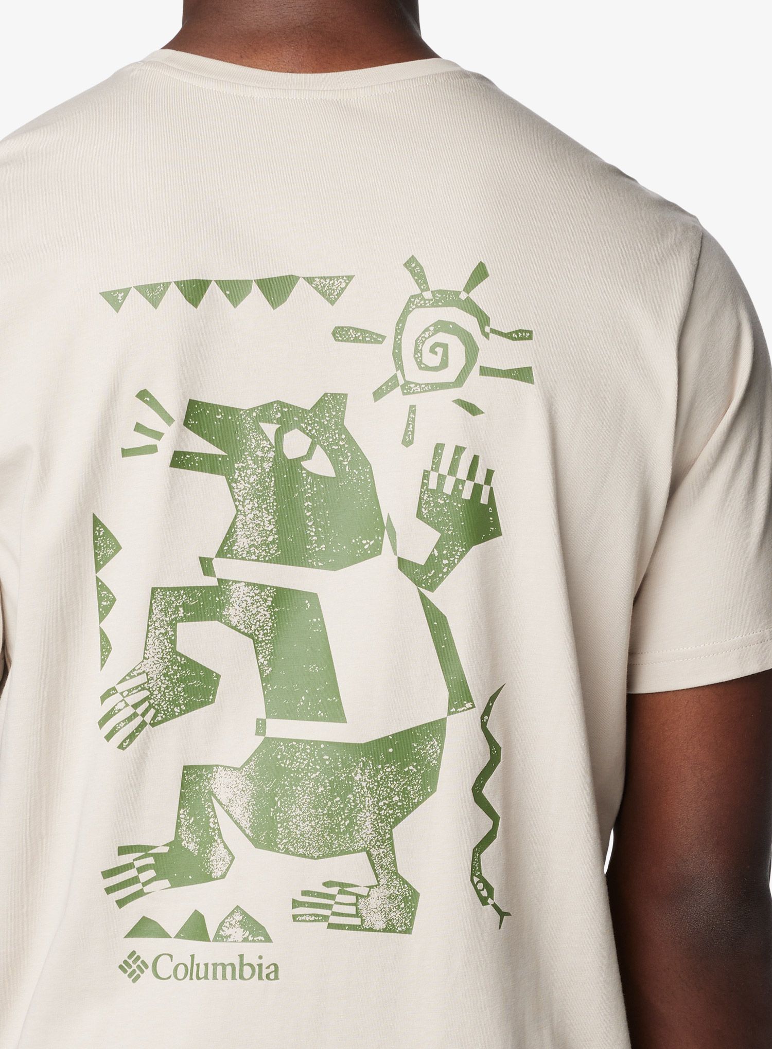 Bavlněné tričko Columbia Explorers Canyon Back S/S Tee - dark stone/bearly tribe
