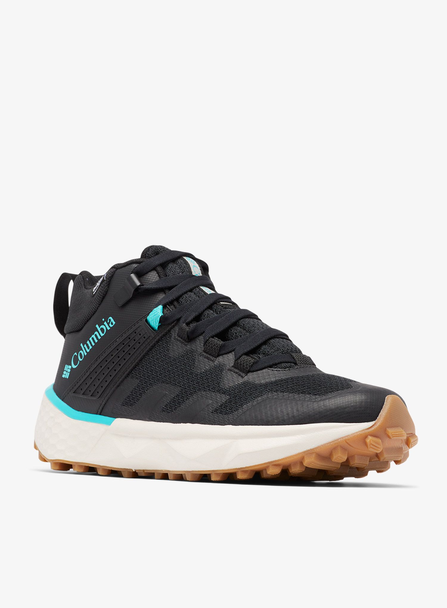 Turistické boty dámské Columbia Facet 75 Mid Outdry - black/bright aqua