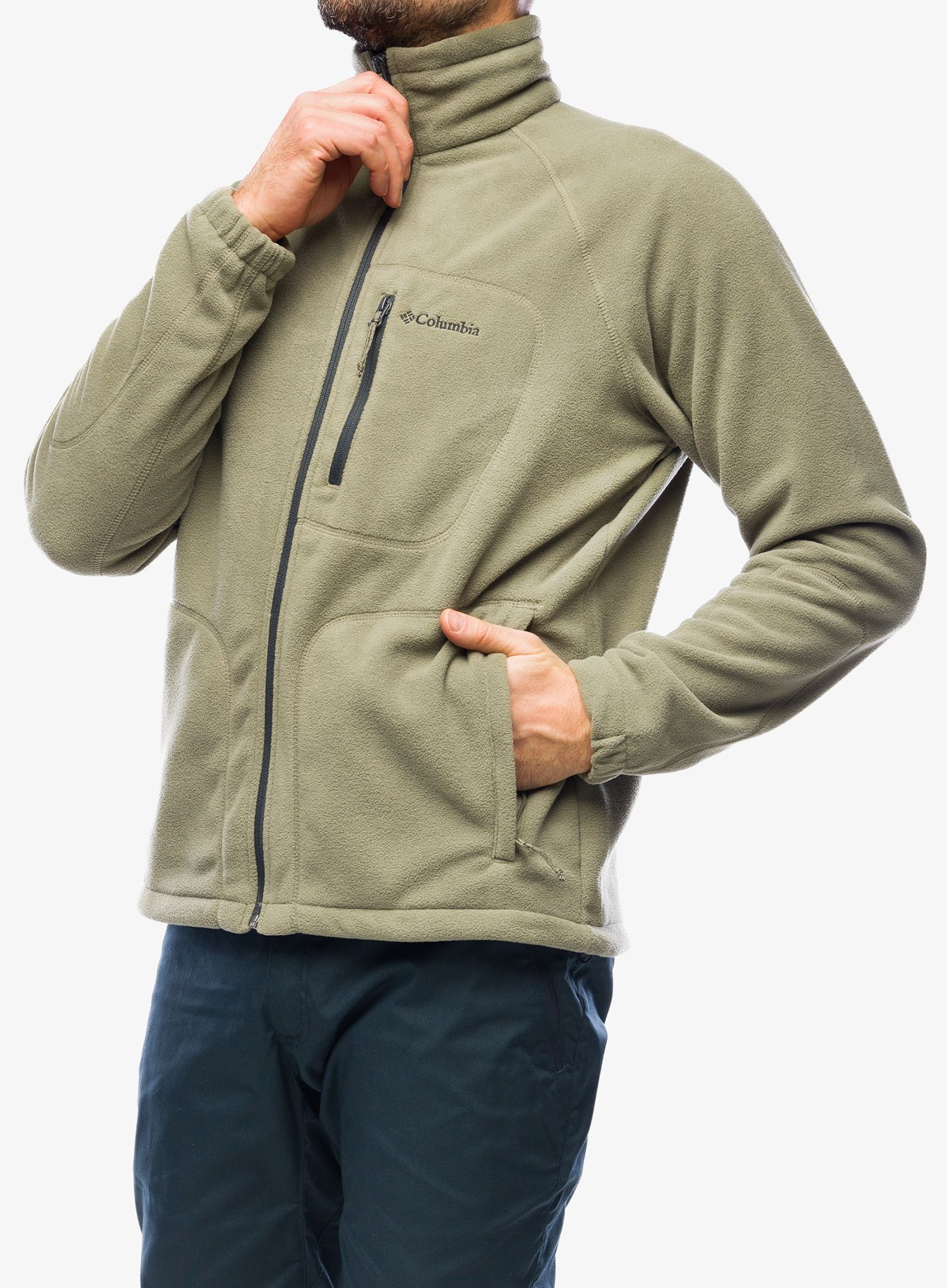Fleecová bunda Columbia Fast Trek II Full Zip Fleece - stone green