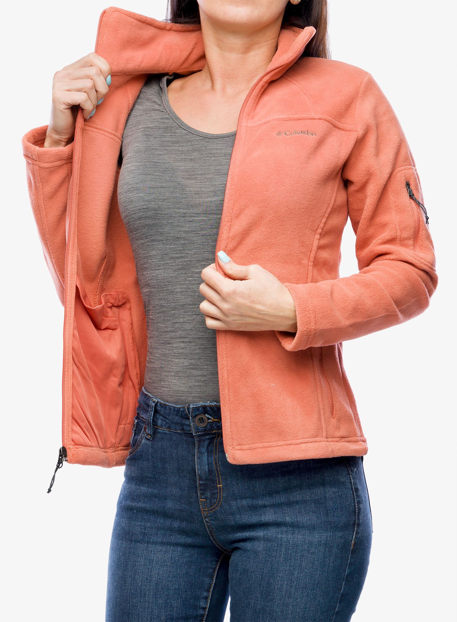 Fleecová mikina dámská Columbia Fast Trek II Jacket - faded peach