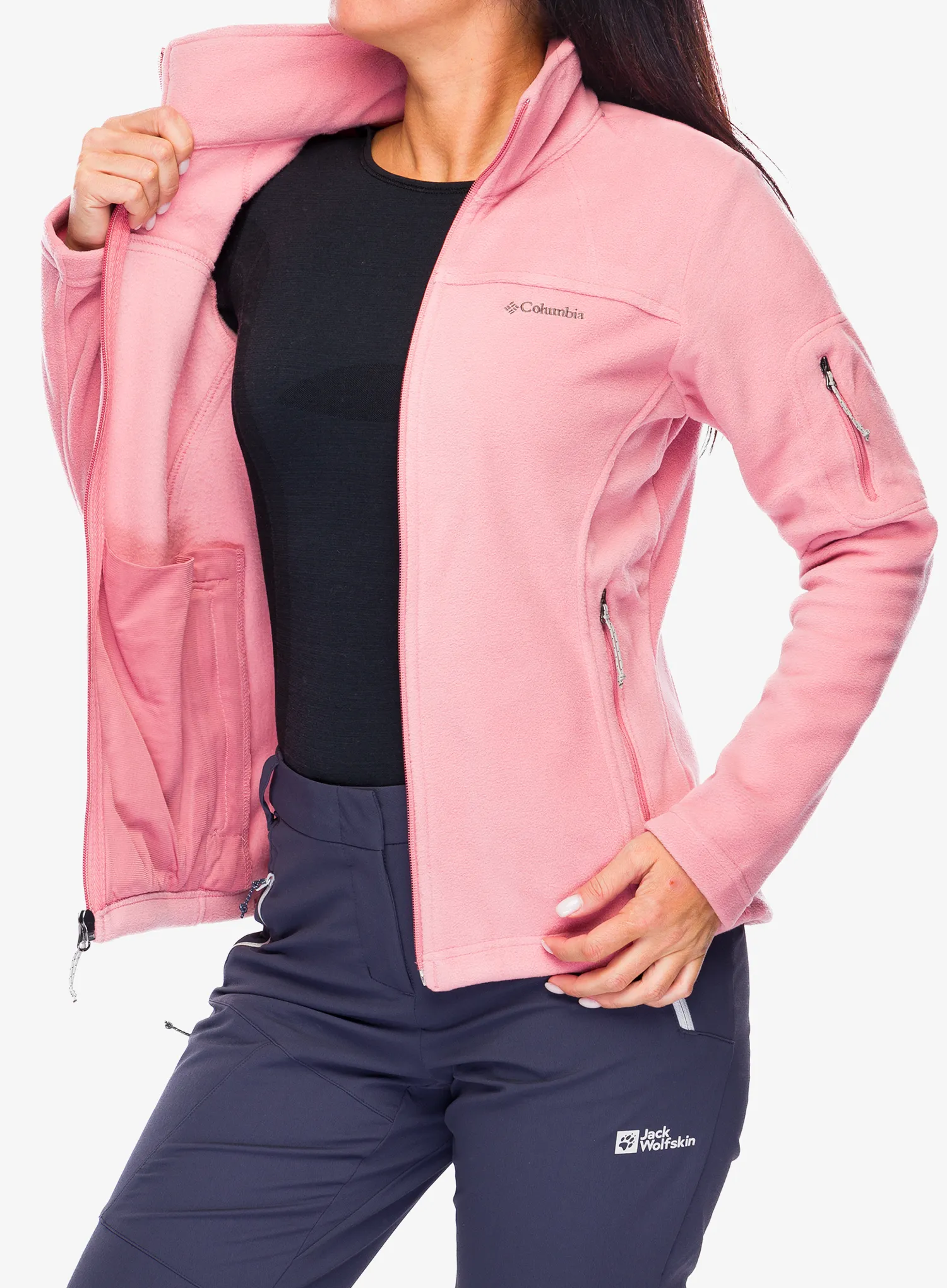 Fleecová mikina dámská Columbia Fast Trek II Jacket - pink agave