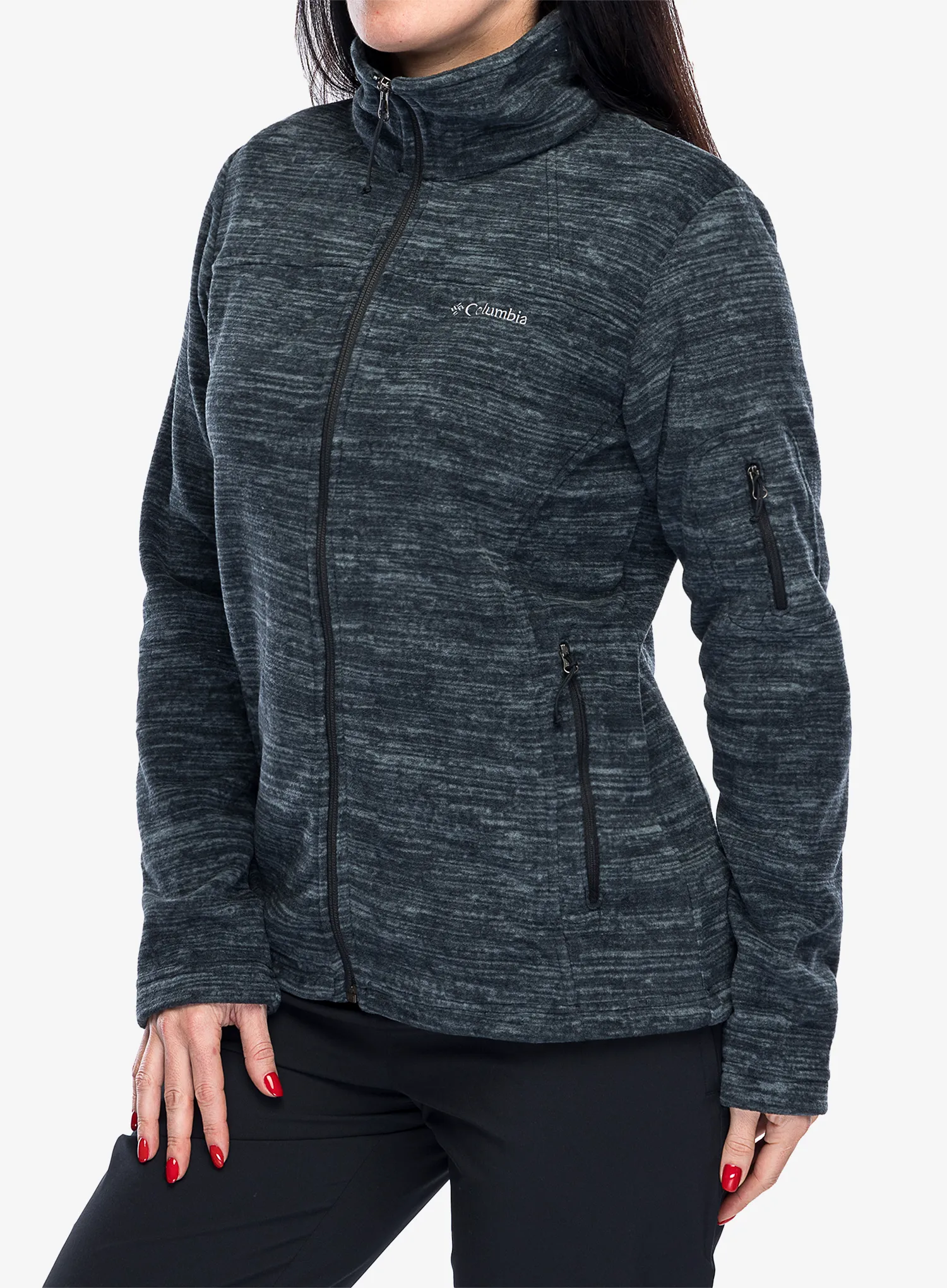 Dámská bunda Columbia Fast Trek Printed Jacket - black spacedye print