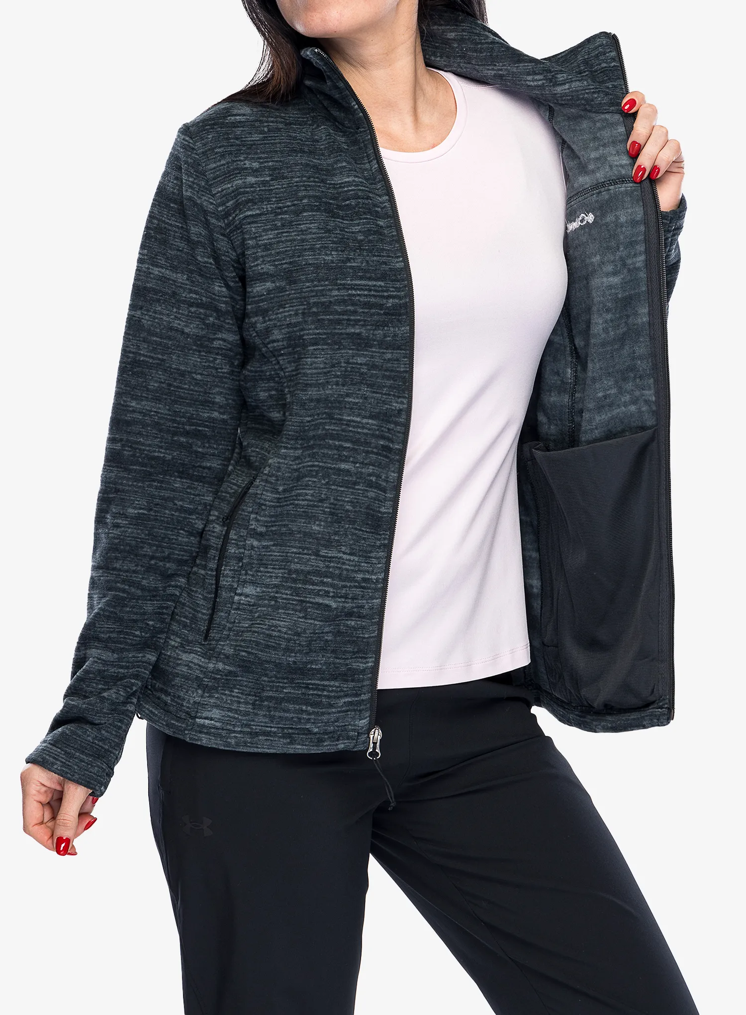 Dámská bunda Columbia Fast Trek Printed Jacket - black spacedye print
