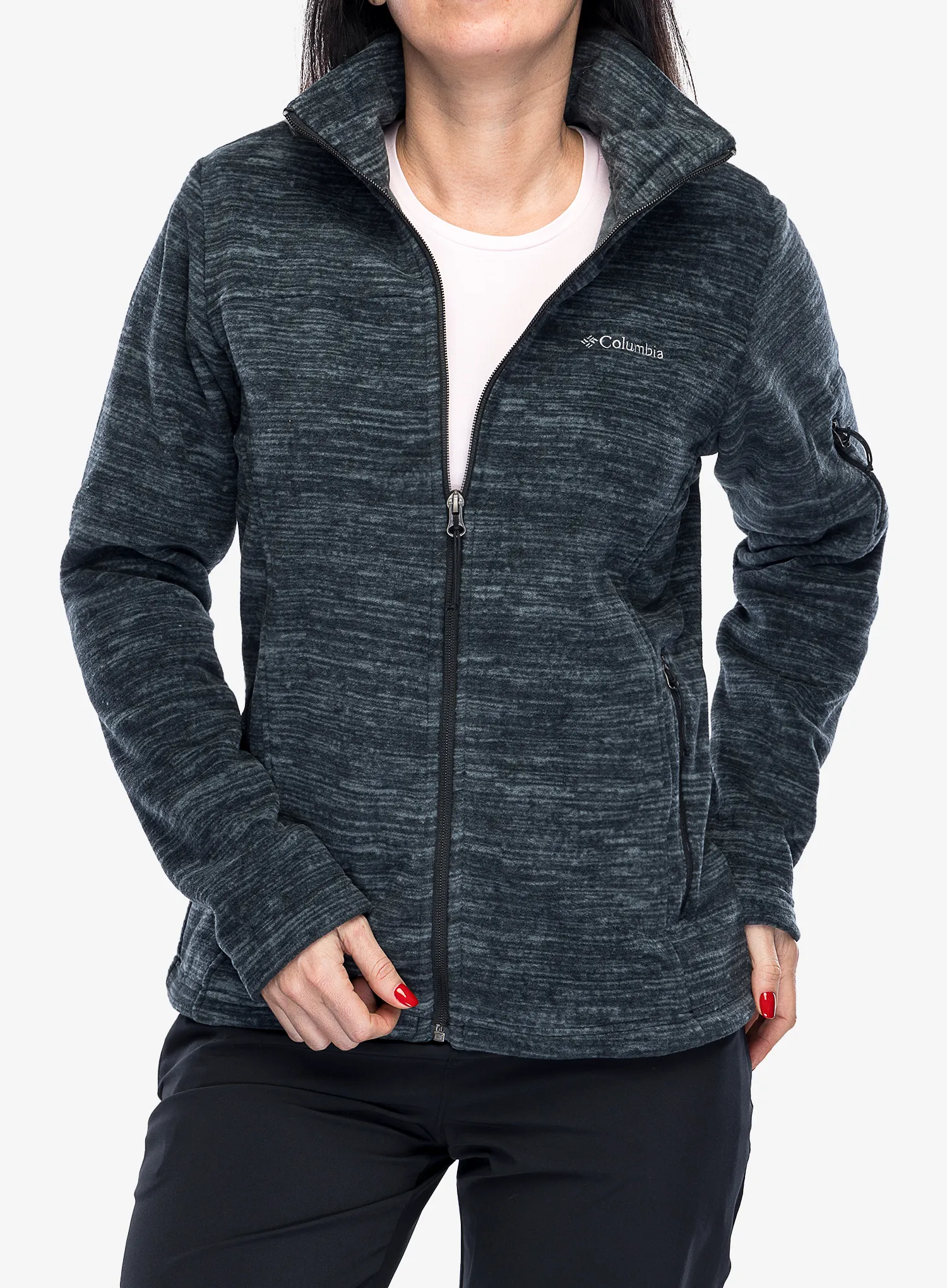 Dámská bunda Columbia Fast Trek Printed Jacket - black spacedye print