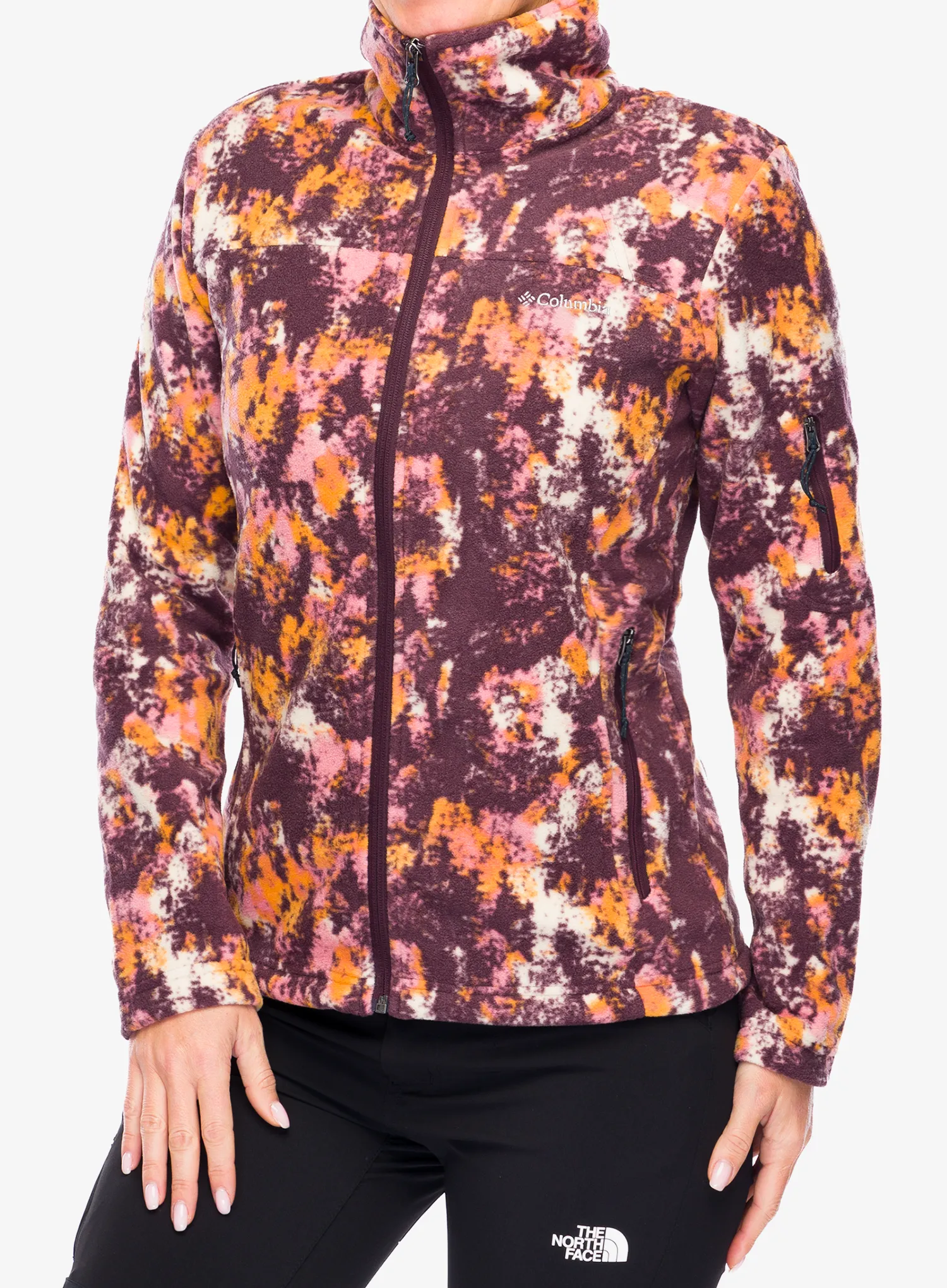 Fleece mikina dámská Columbia Fast Trek Printed Jacket - moonvista timberwild