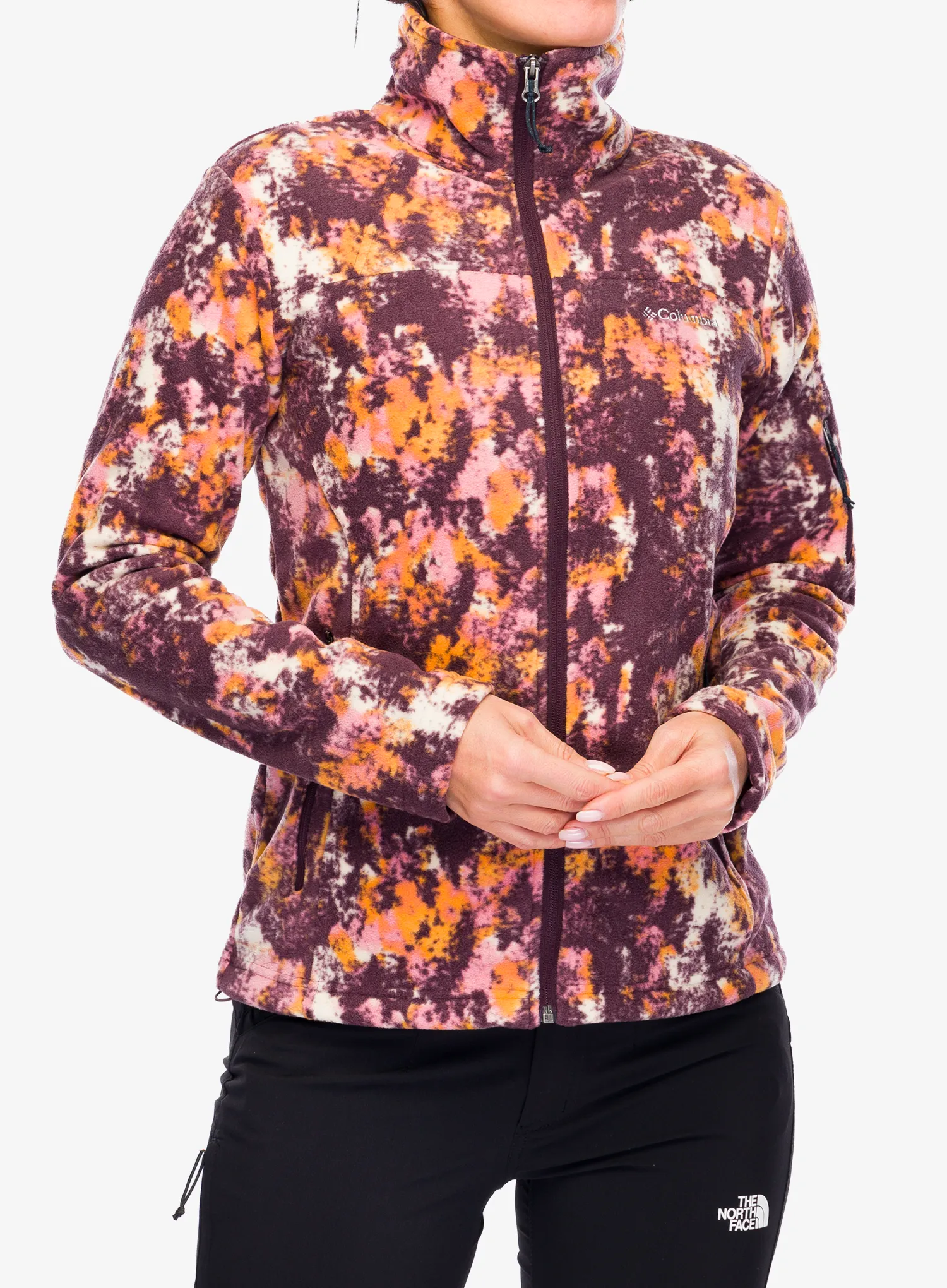 Fleece mikina dámská Columbia Fast Trek Printed Jacket - moonvista timberwild
