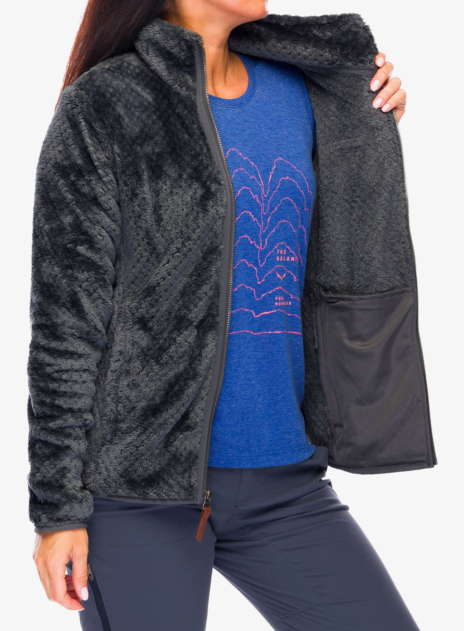 Dámský fleece Columbia Fire Side II Sherpa - shark