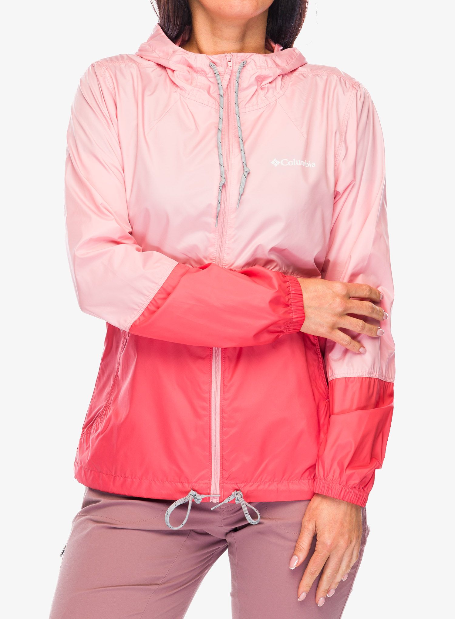Větrovka dámská Columbia Flash Forward Windbreaker - salmon rose/juicy