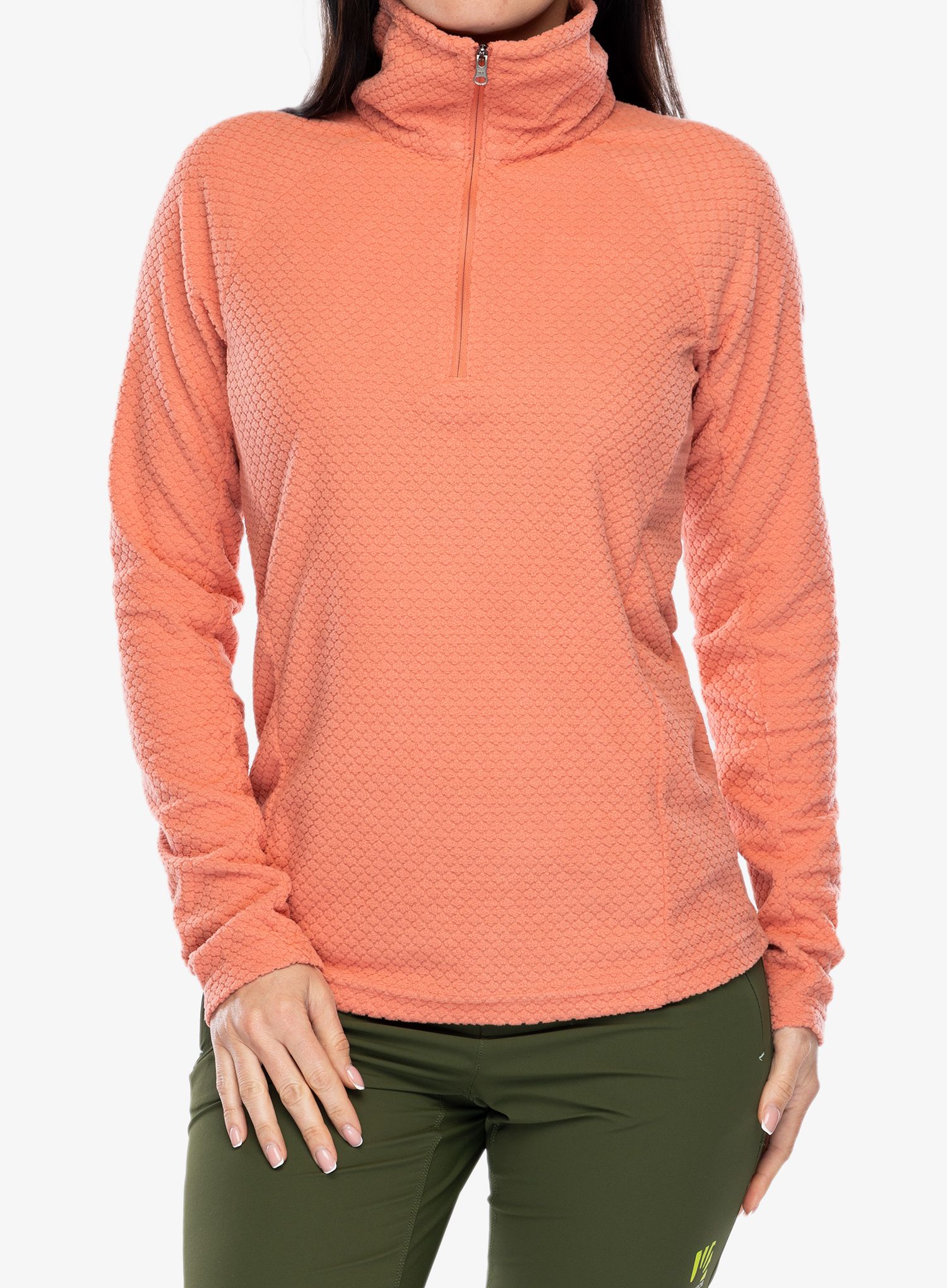 Dámská mikina Columbia Glacial IV Print 1/2 Zip - faded peach quilt pattern