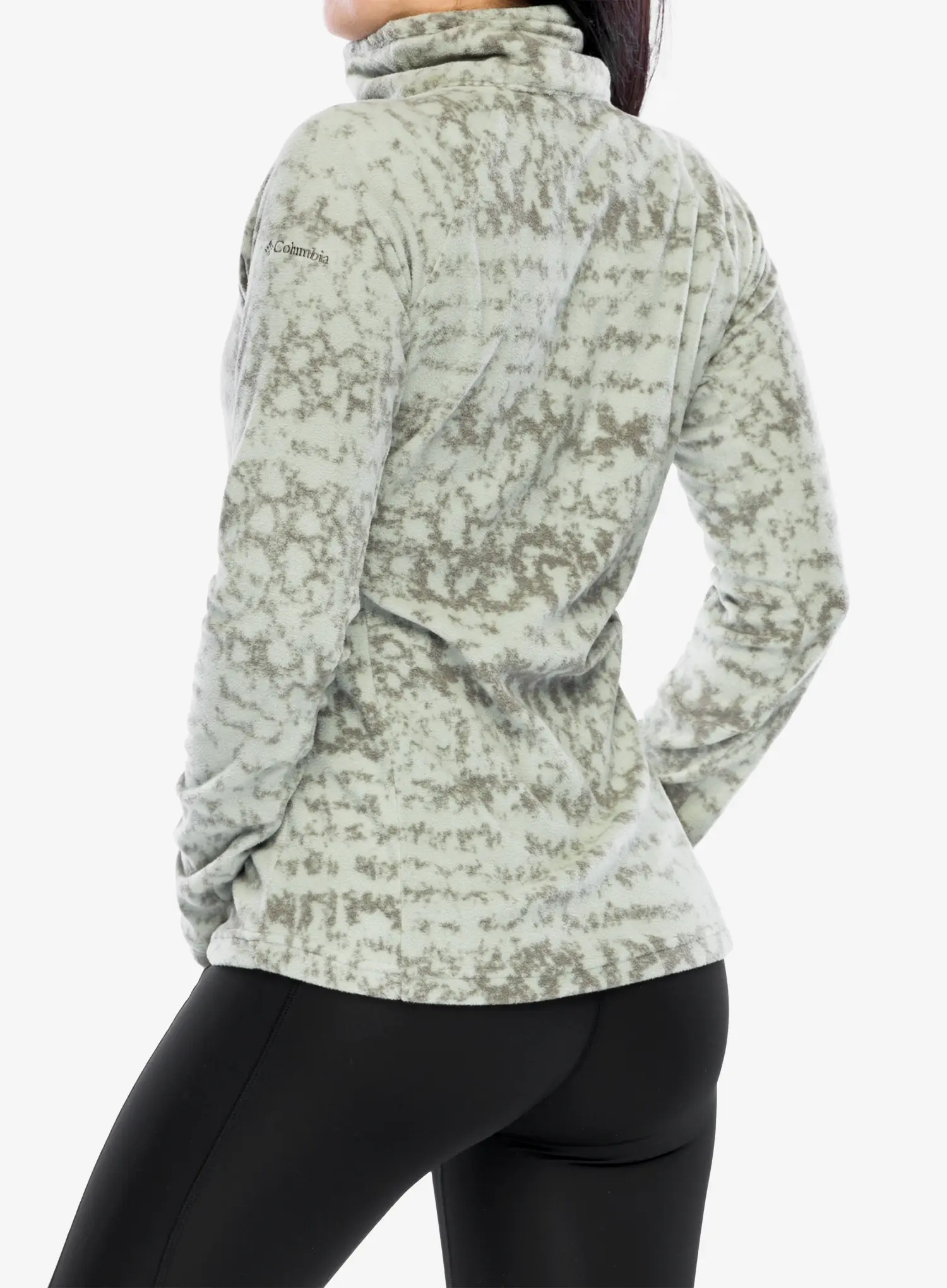 Dámská mikina bez kapuce Columbia Glacial IV Print 1/2 Zip - safari stippled stripe