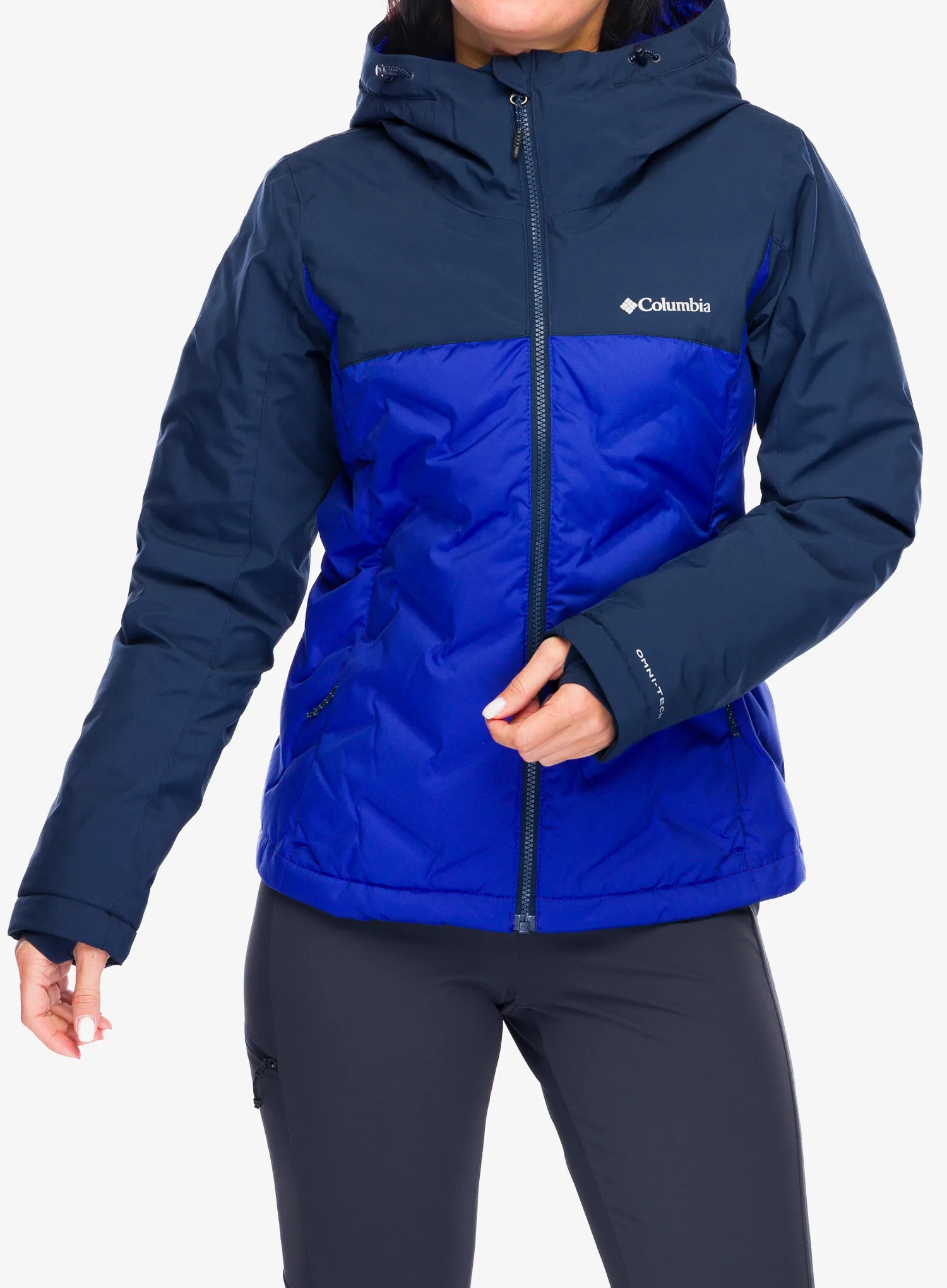 Dámská péřová bunda Columbia Grand Trek III Down Jacket - clematis blue/collegiate navy