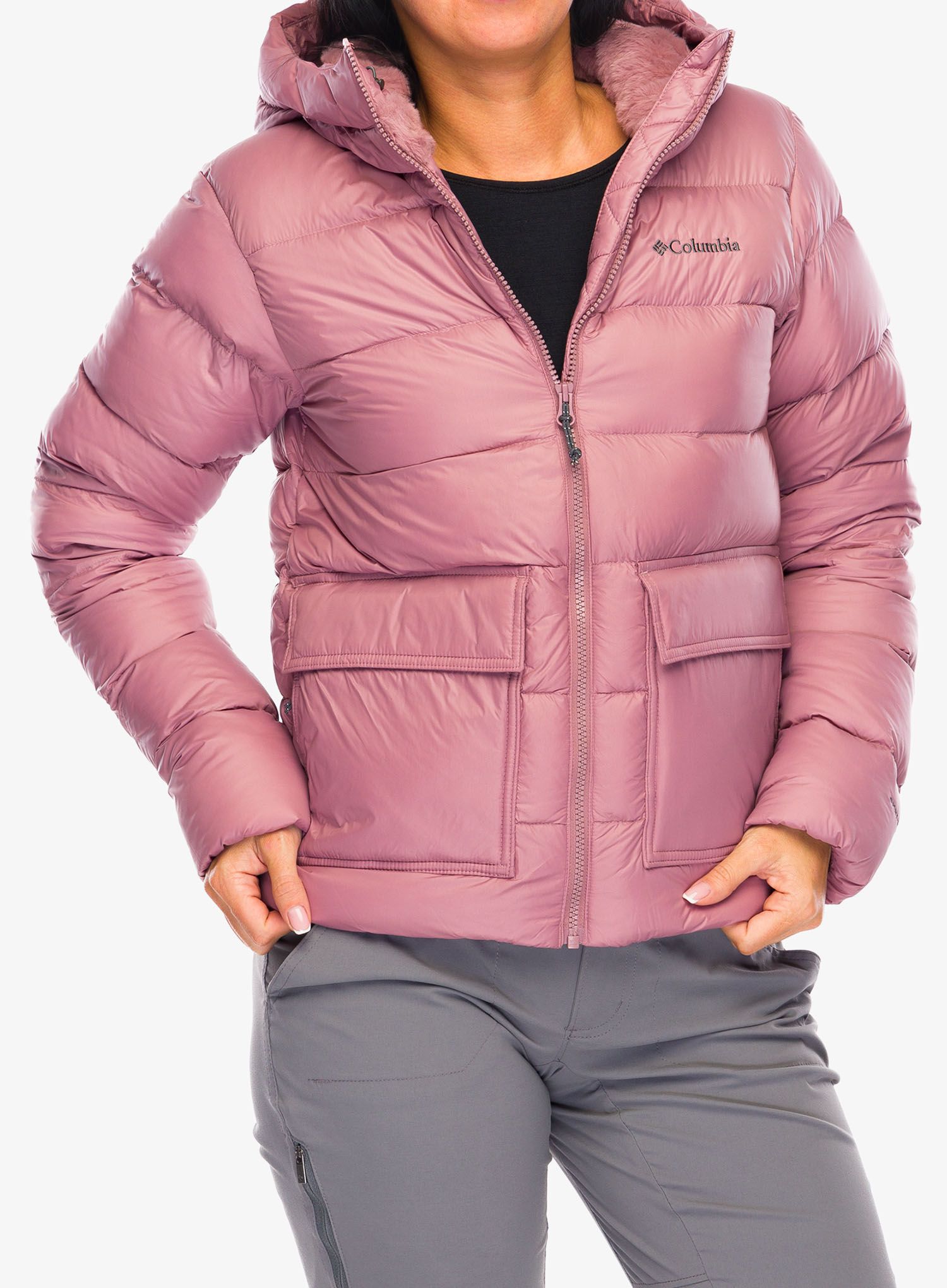 Dámská péřová bunda Columbia Harmony Falls Hooded Down Jacket - fig