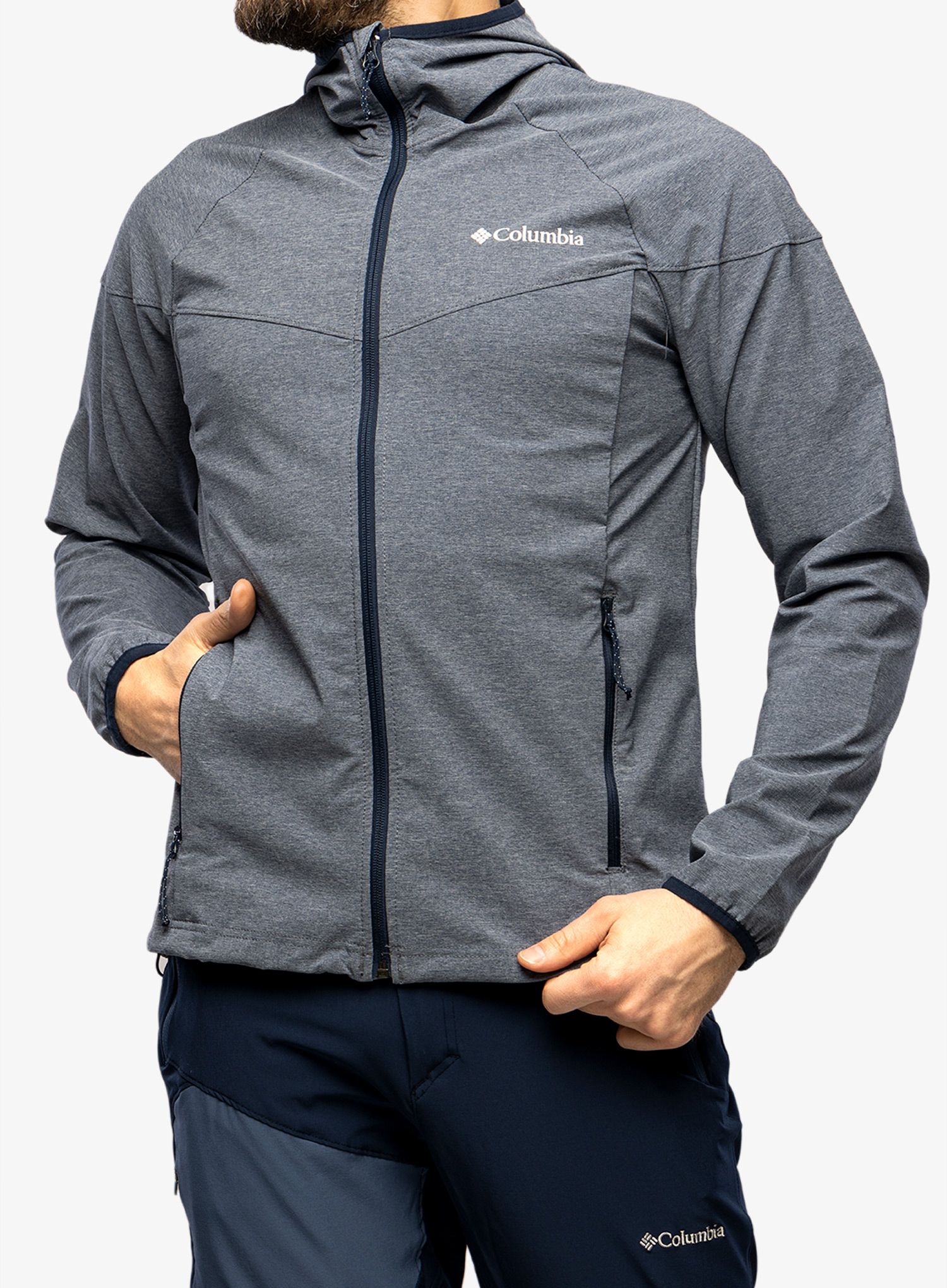 Softshellová bunda Columbia Heather Canyon Jacket - collegiate navy heather