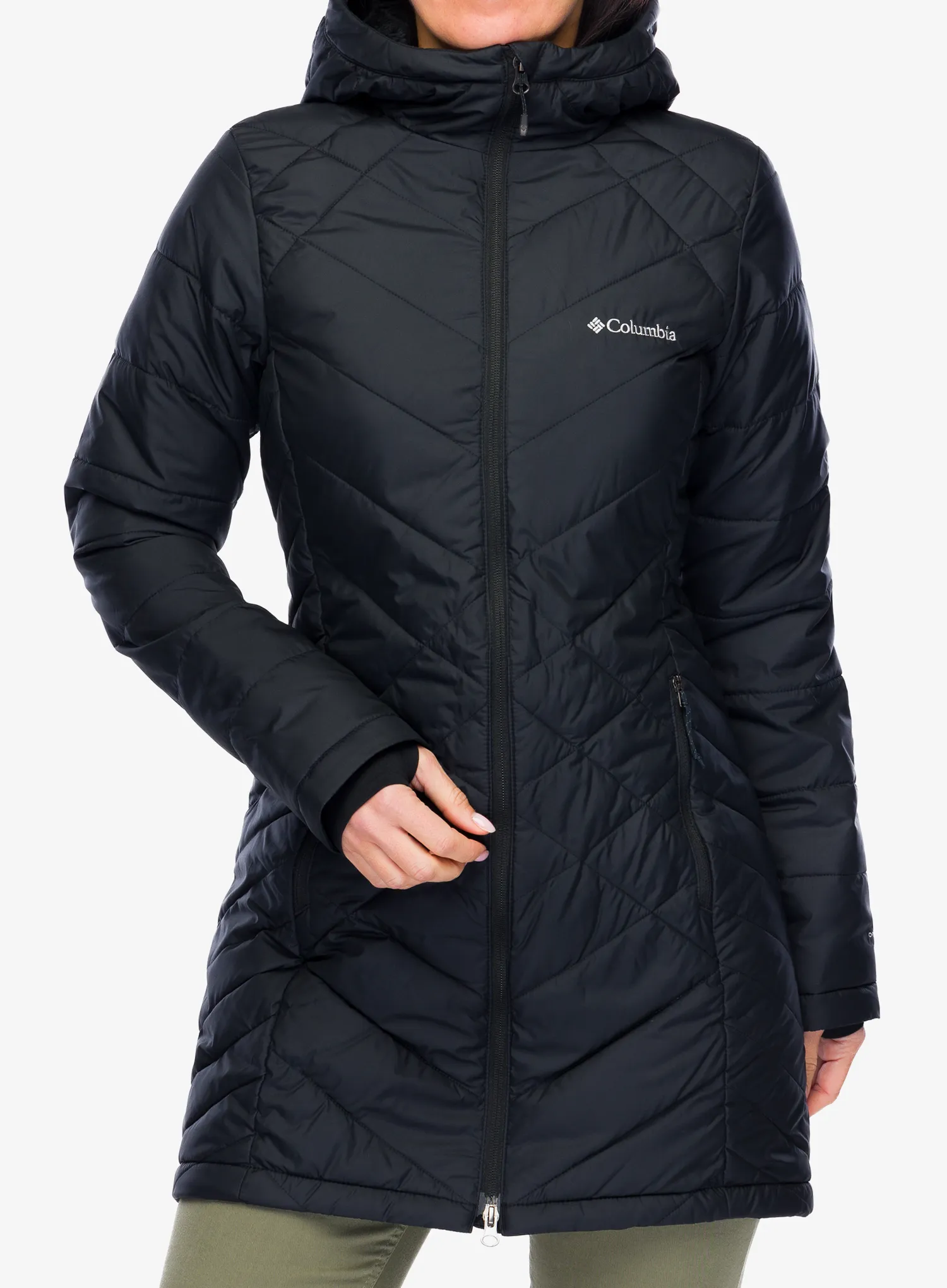 Dámský kabát Columbia Heavenly Long Hooded Jacket - black