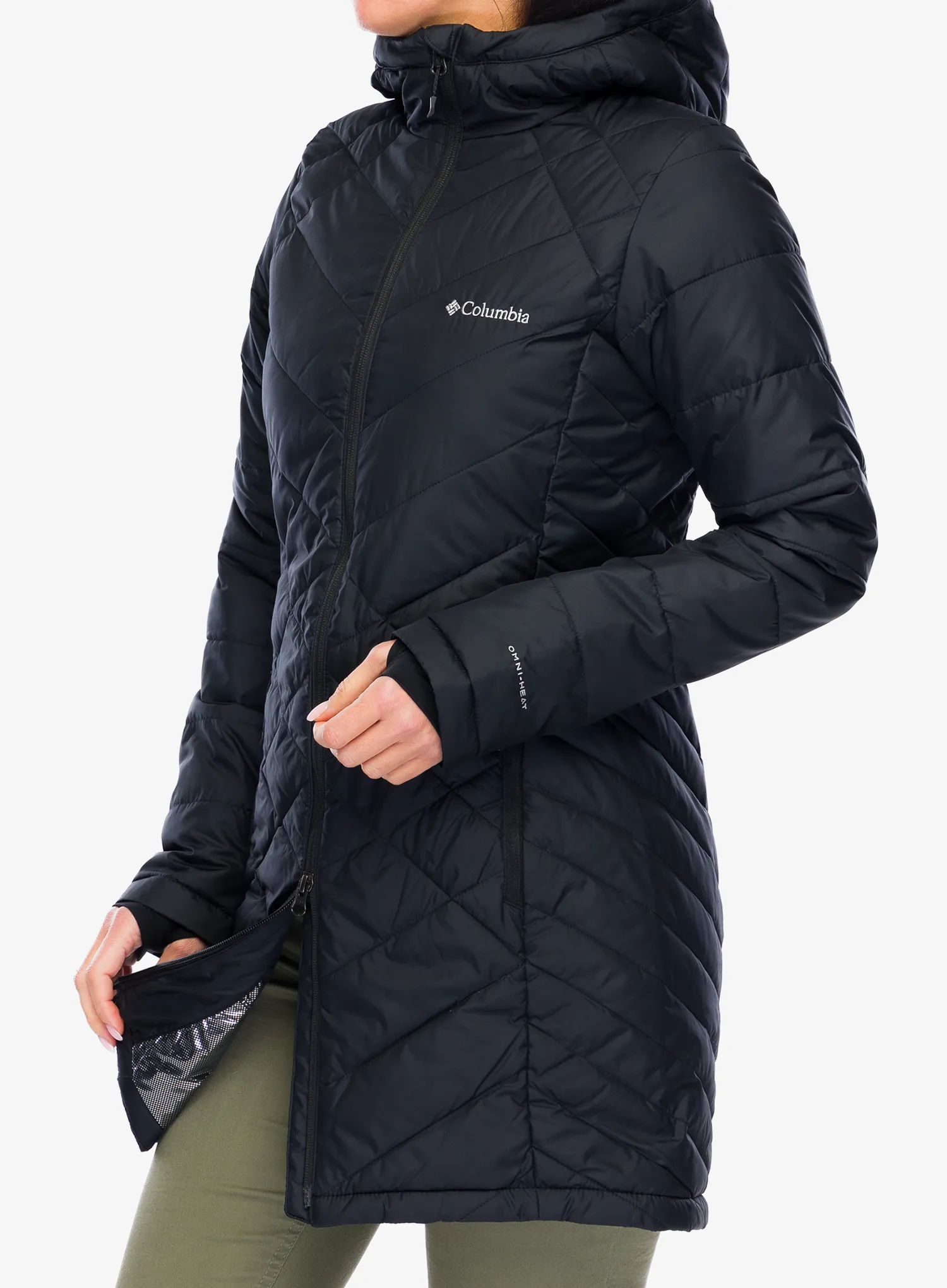 Dámský kabát Columbia Heavenly Long Hooded Jacket - black