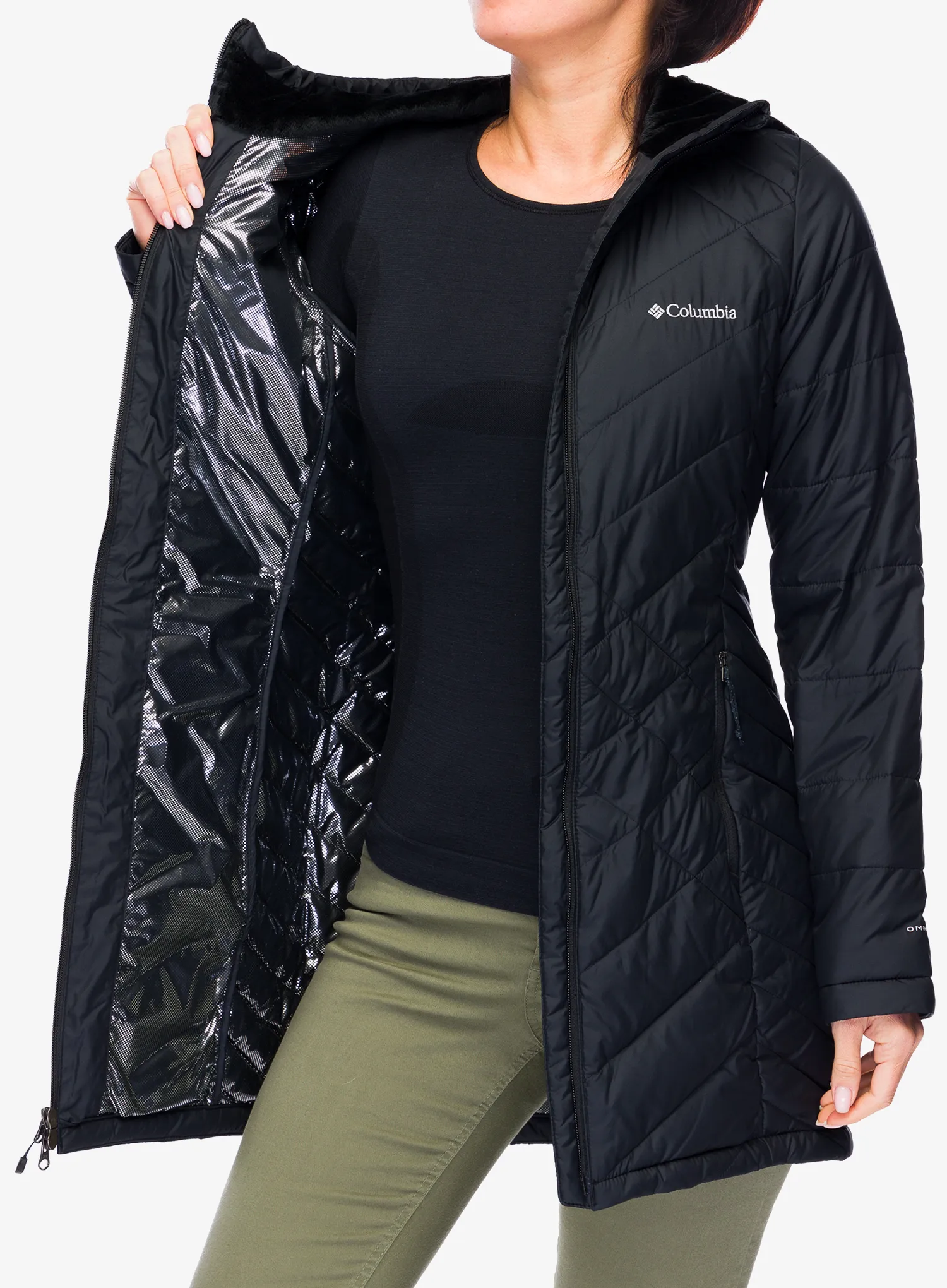 Dámský kabát Columbia Heavenly Long Hooded Jacket - black