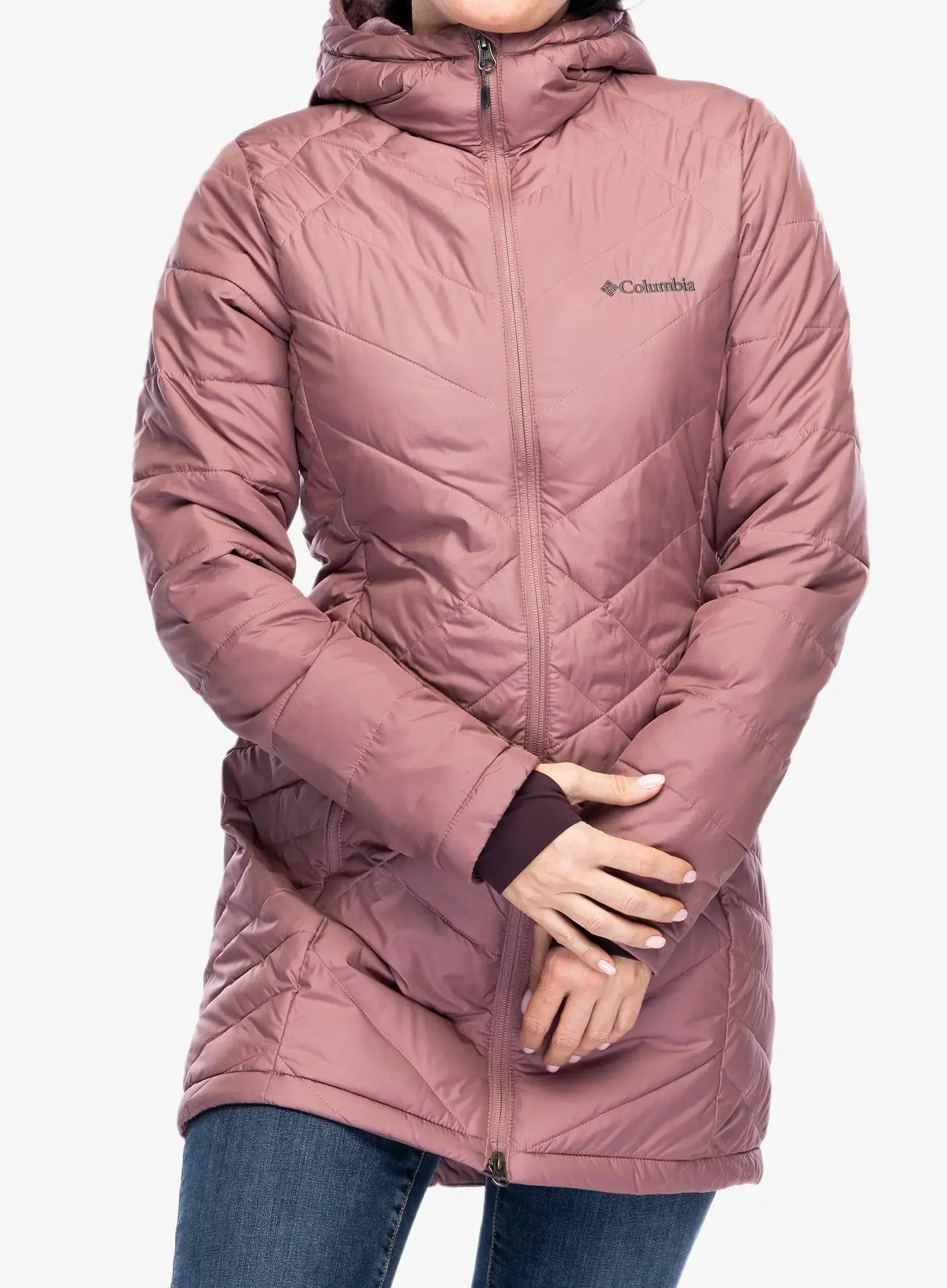 Dámský kabát Columbia Heavenly Long Hooded Jacket - fig