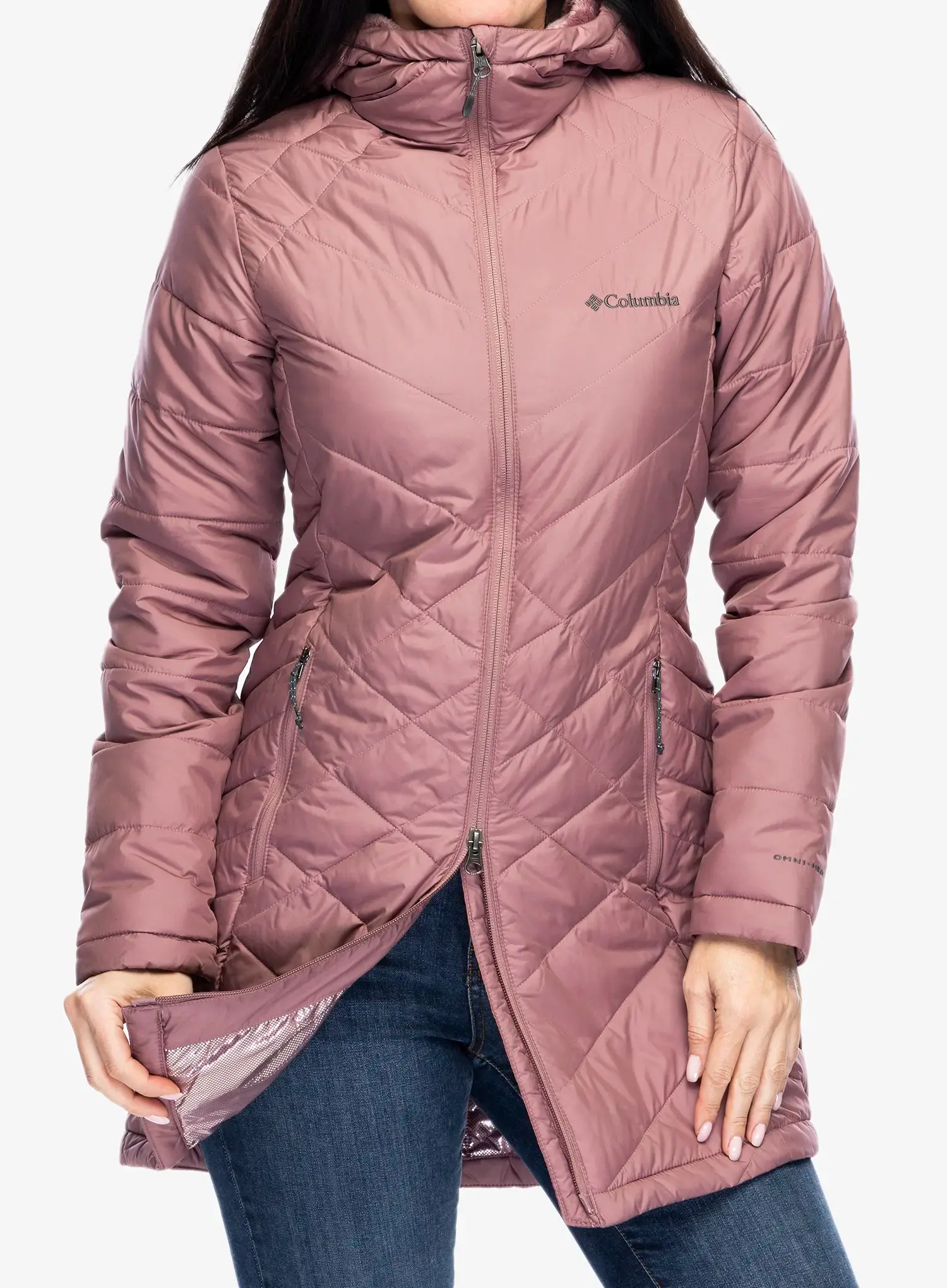 Dámský kabát Columbia Heavenly Long Hooded Jacket - fig