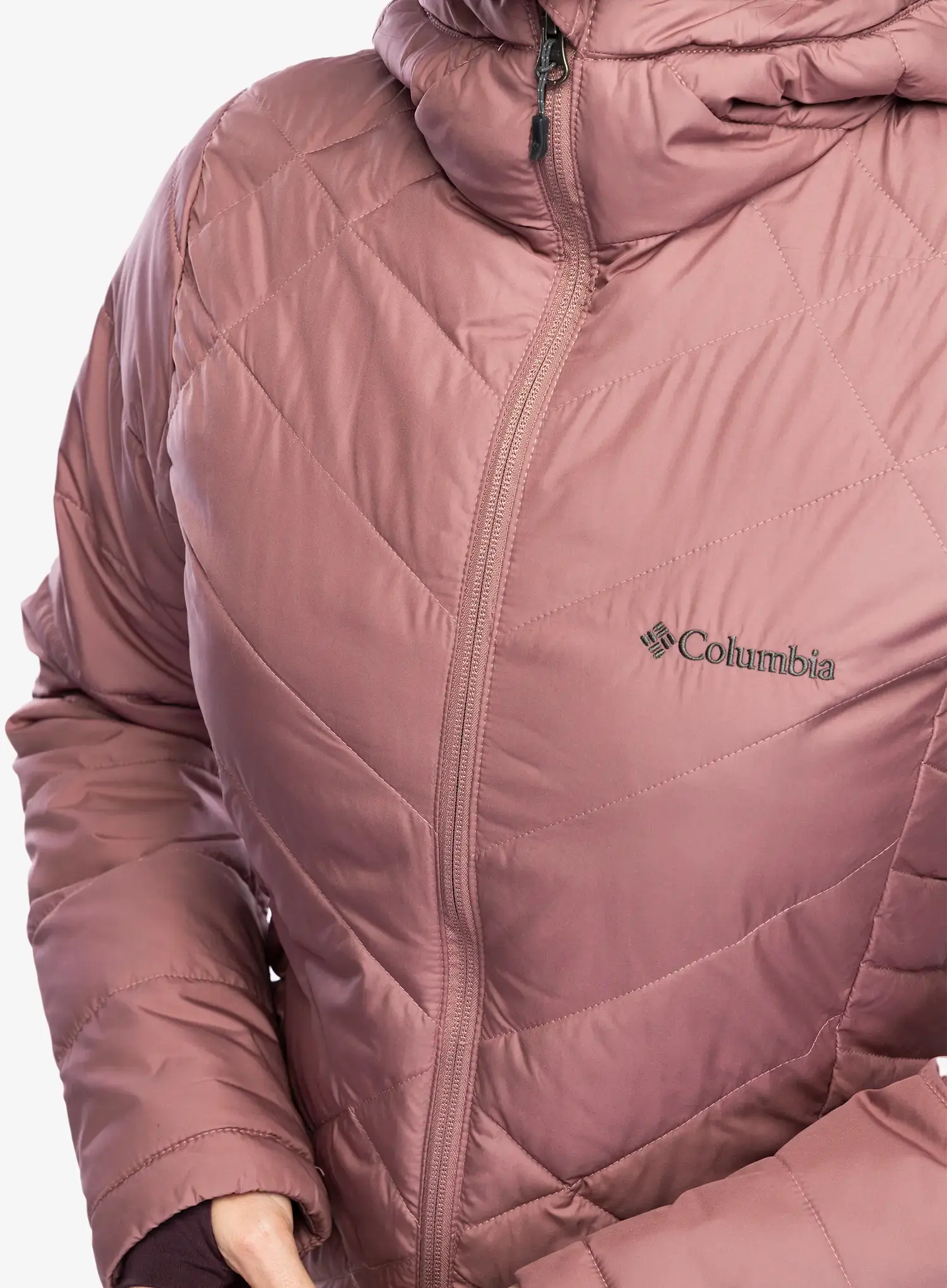 Dámský kabát Columbia Heavenly Long Hooded Jacket - fig