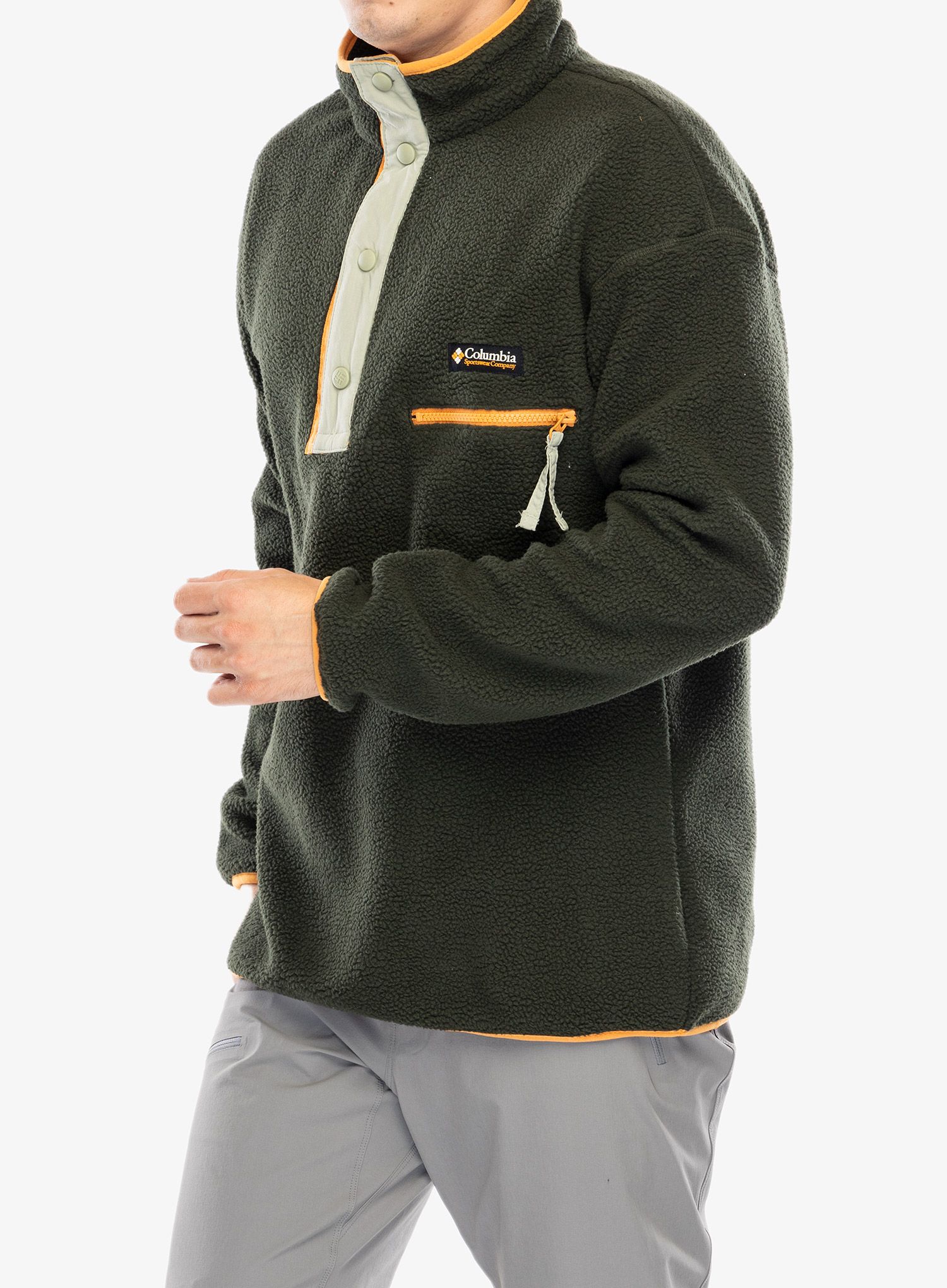 Mikina bez kapuce Columbia Helvetia Half Snap Fleece - greenscape