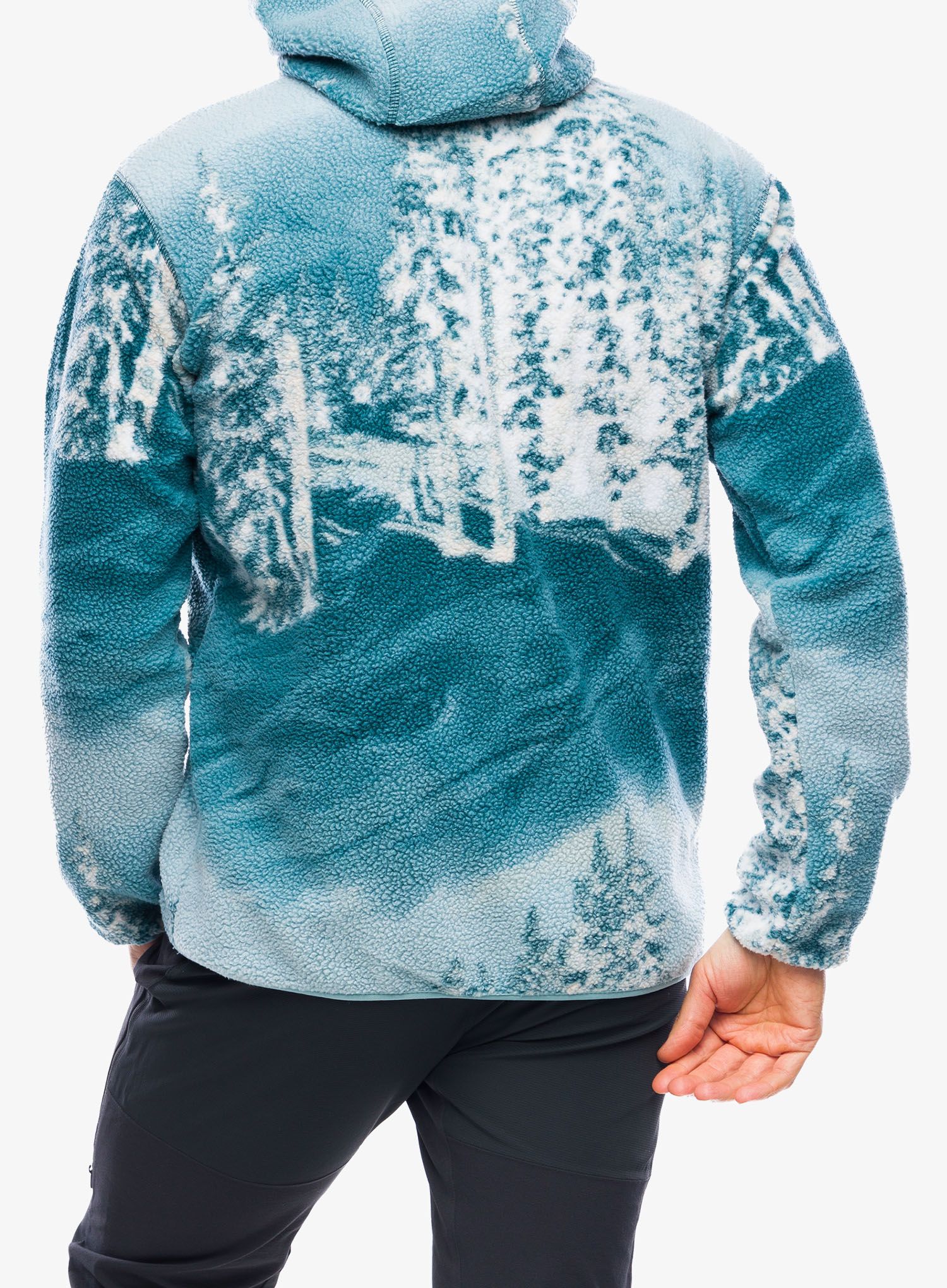 Fleece mikina pánská Columbia Helvetia Hoodie - night wave solar/stone blue