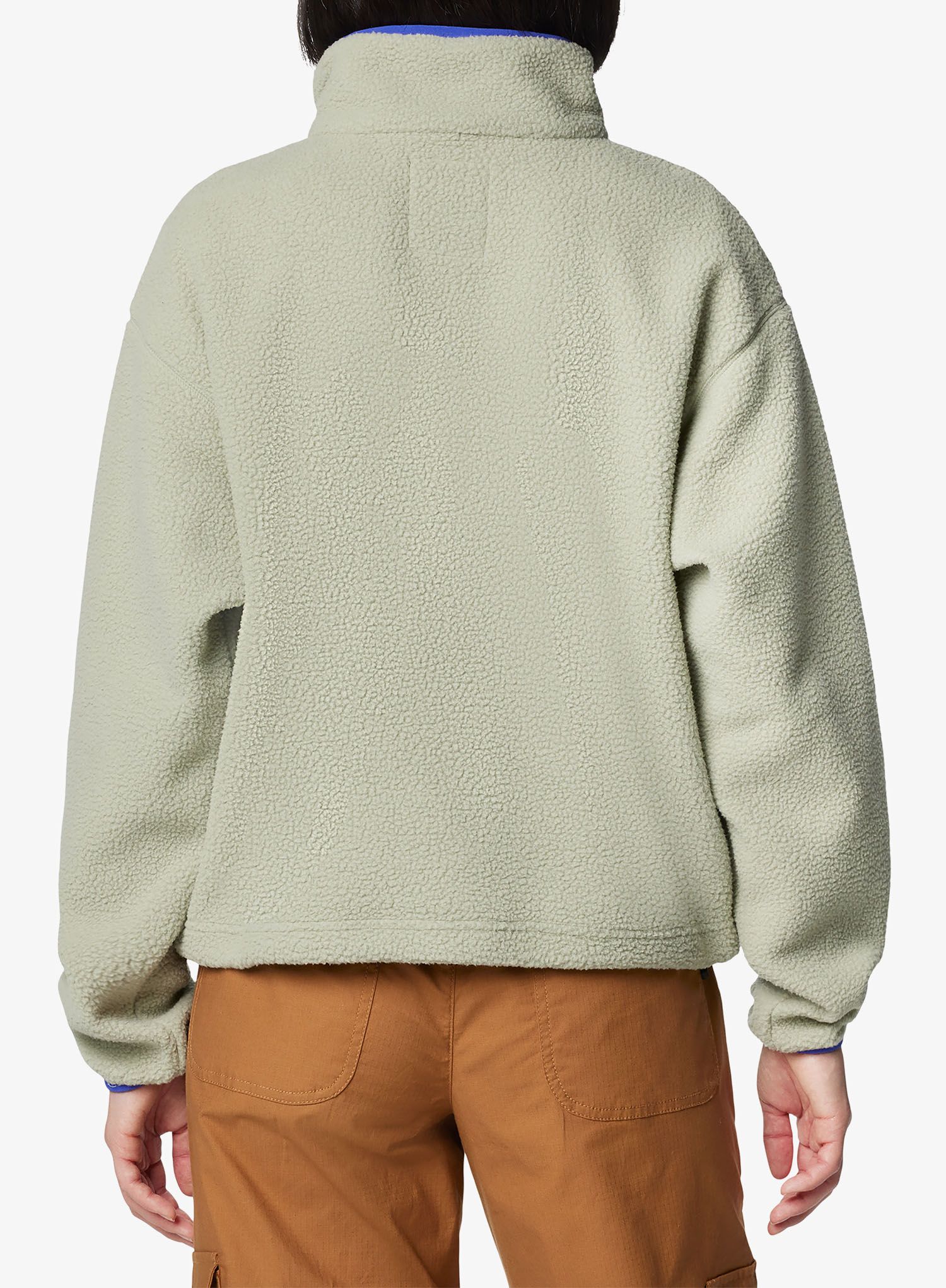 Dámská mikina Columbia Helvetia II Cropped Half Snap Fleece - safari