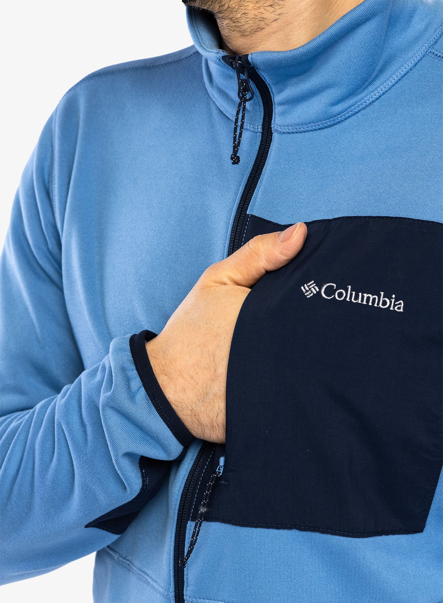 Fleece mikina Columbia Hike Full Zip - skyler/collegiate navy