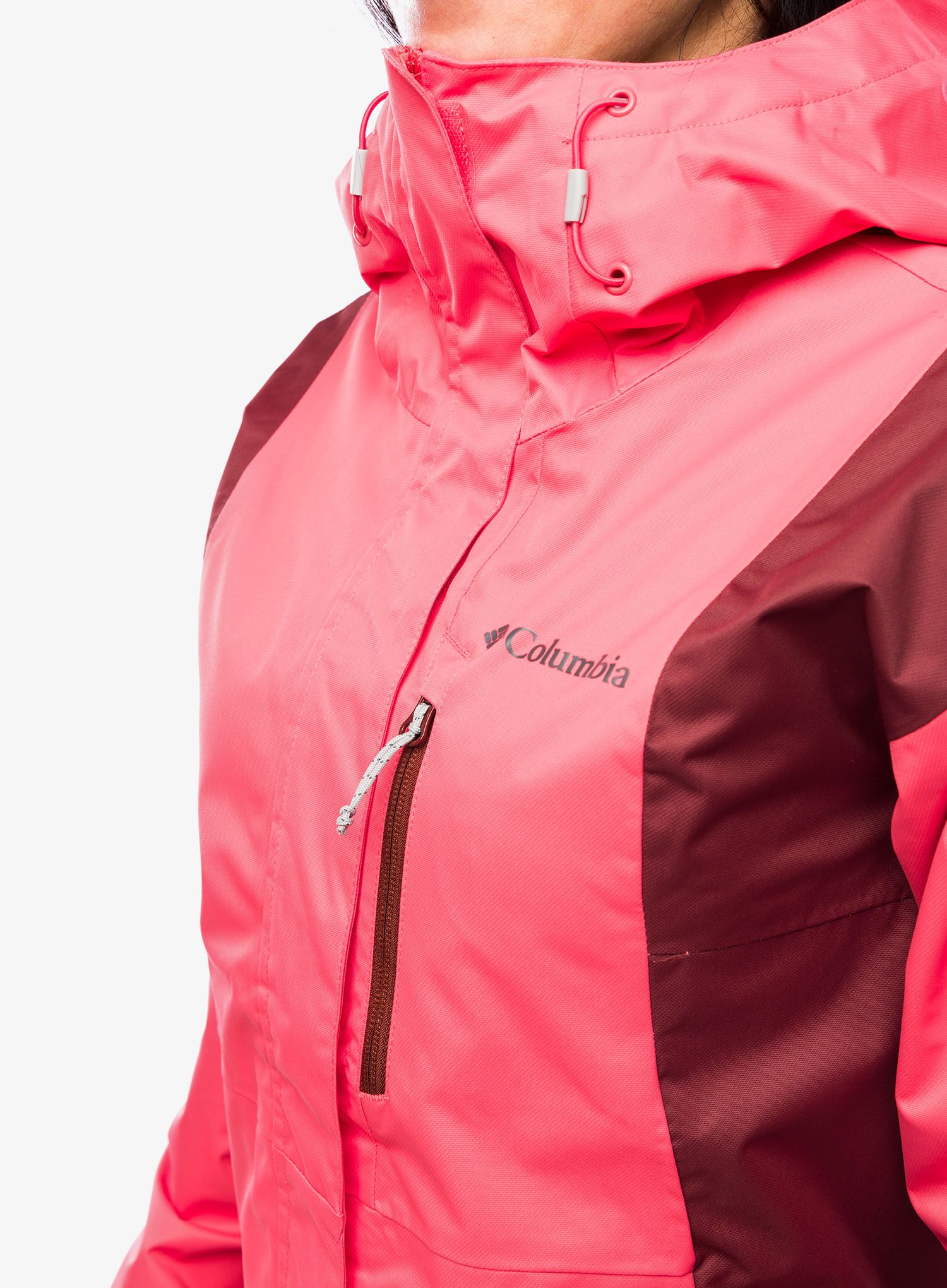Dámská bunda do deště Columbia Hikebound Jacket - juicy/spice
