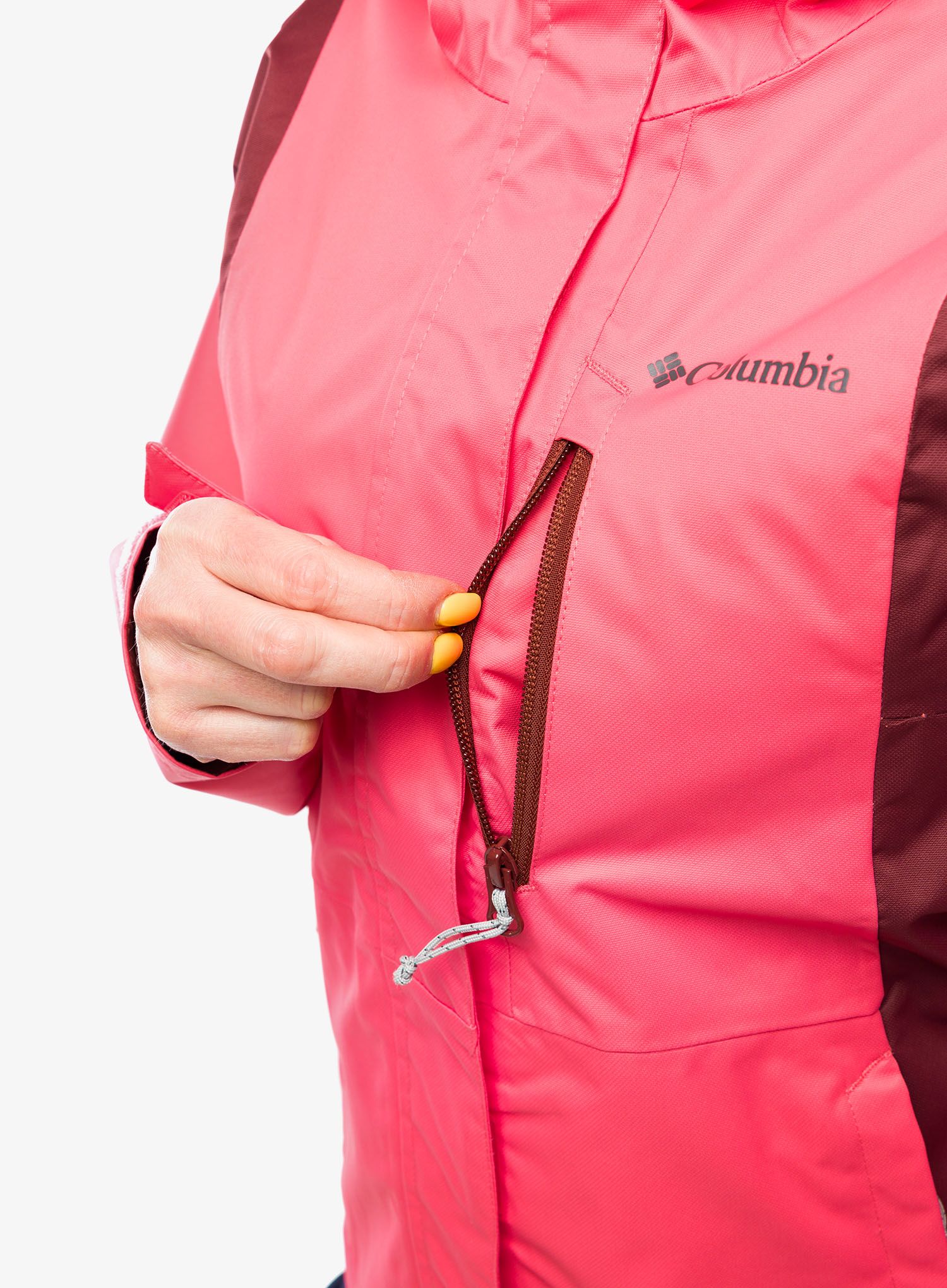 Dámská bunda do deště Columbia Hikebound Jacket - juicy/spice