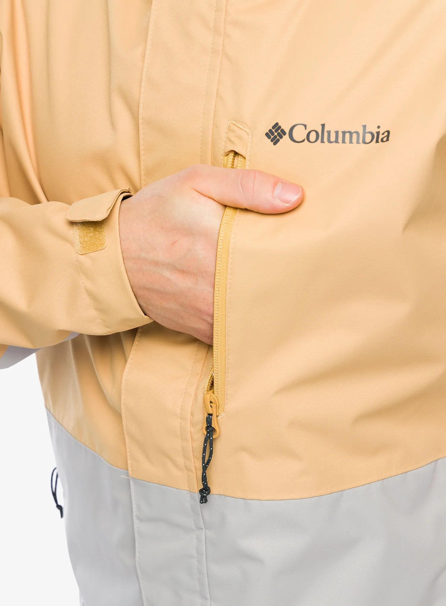 Bunda do deště Columbia Hikebound Jacket - light camel/flint grey